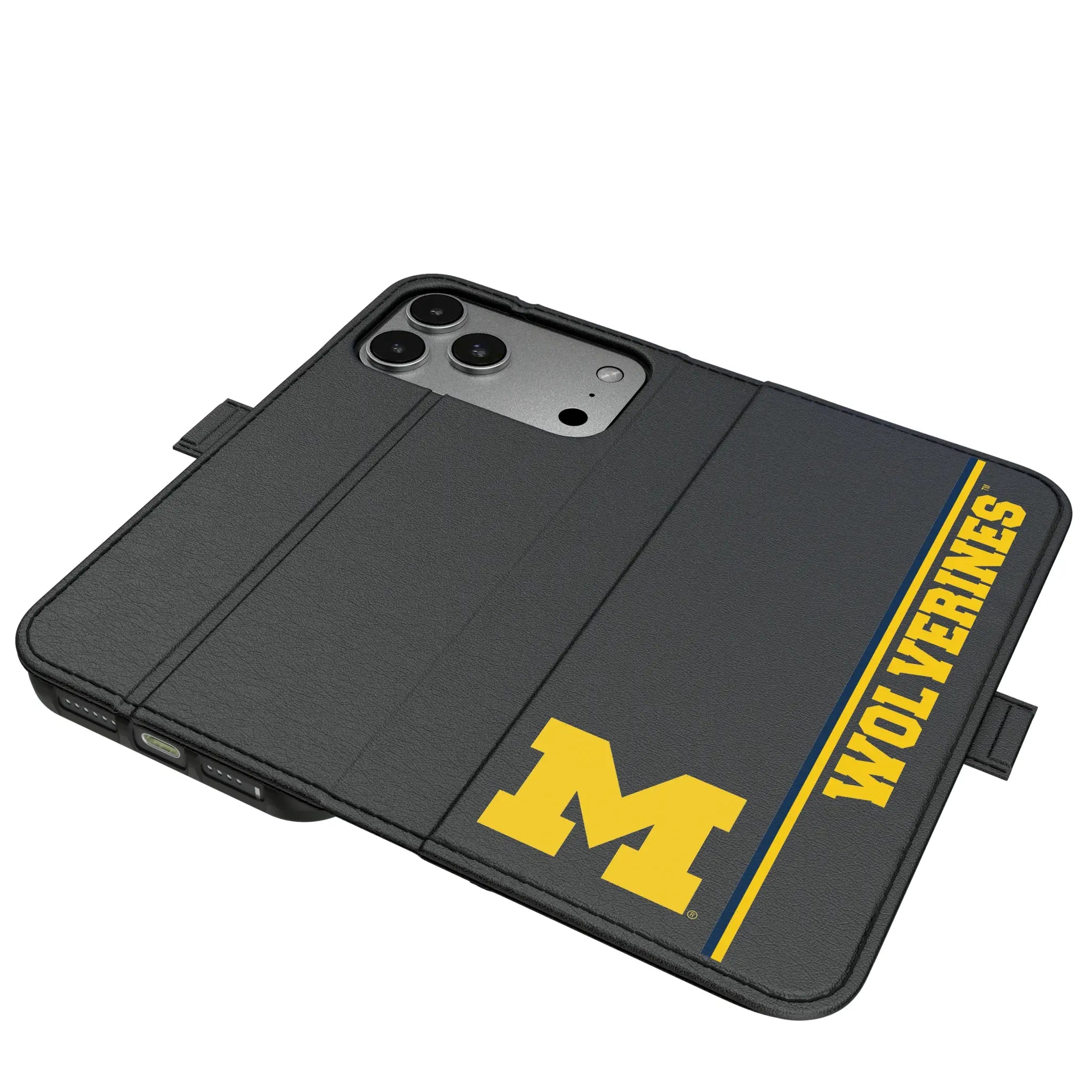 University of Michigan Wolverines Sidebar iPhone Folio Phone Case for Apple iPhone#Device_iPhone 17 Pro Max