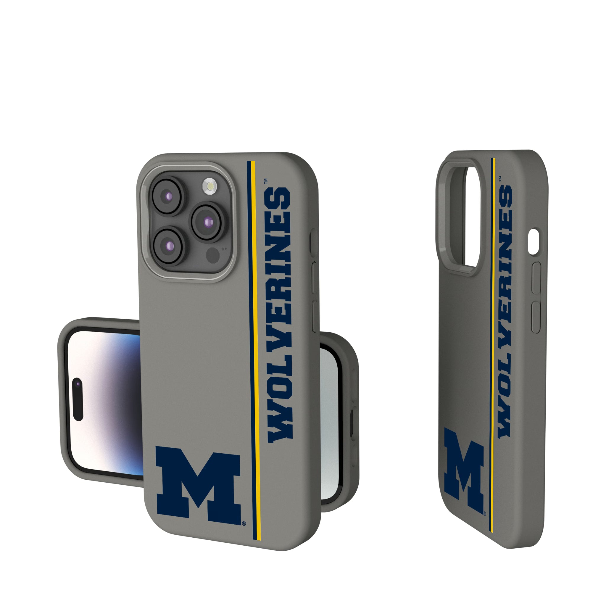 University of Michigan Wolverines Sidebar iPhone Soft Touch Phone Case for Apple iPhone