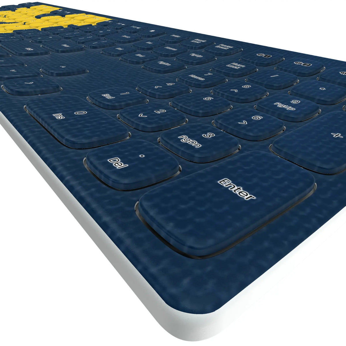 University of Michigan Wolverines Solid KKB605 Curved Wireless Keyboard - Detail