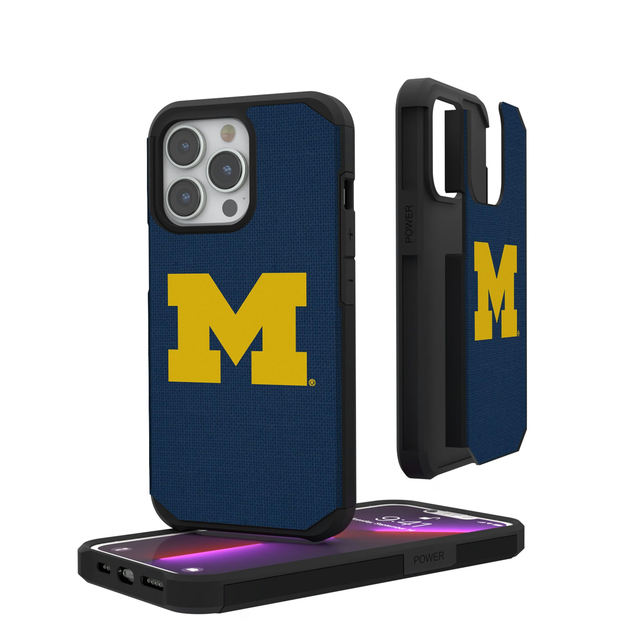 University of Michigan Wolverines Solid iPhone Rugged Phone Case for Apple iPhone