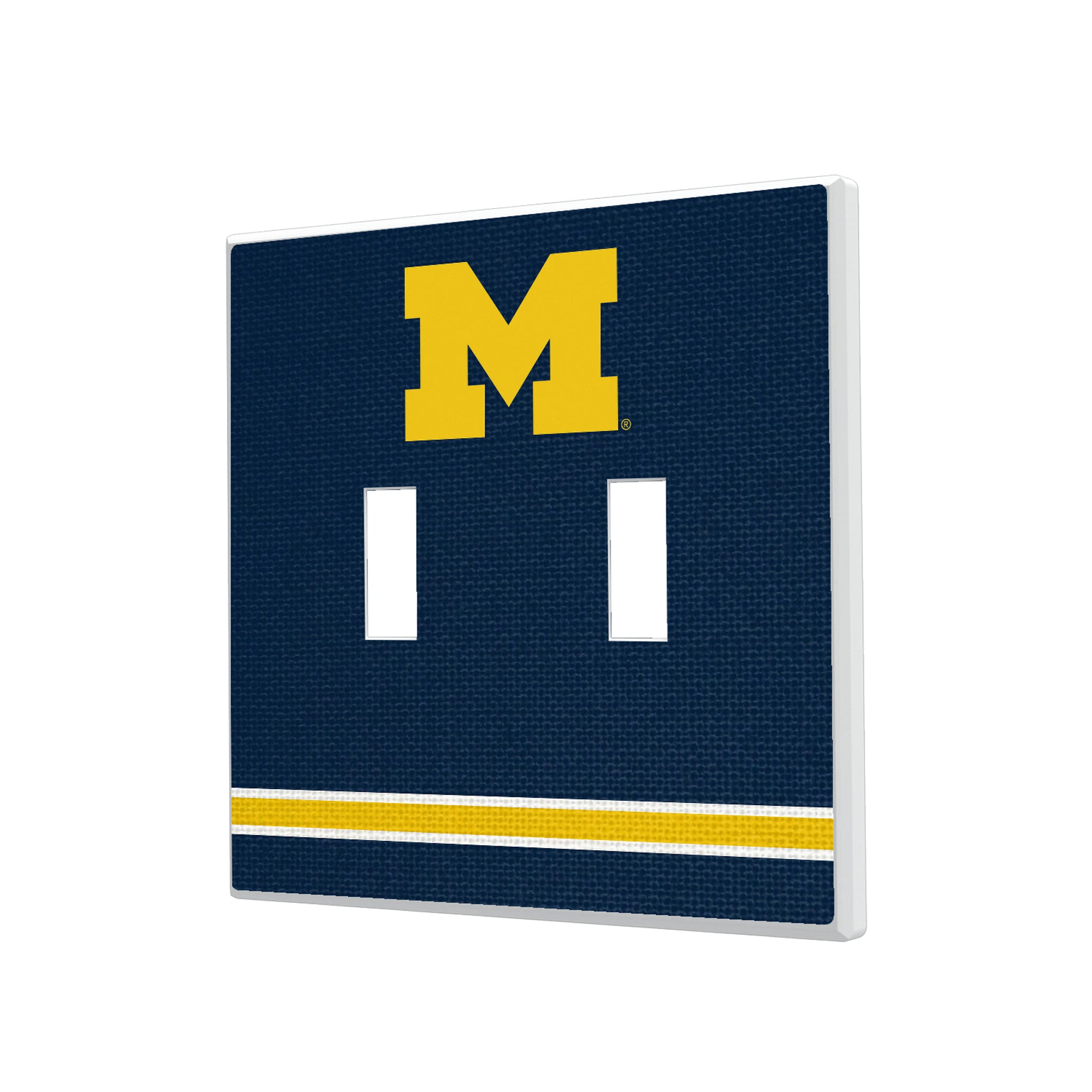 University of Michigan Wolverines Stripe Hidden-Screw Light Switch Plate#Style_Double Toggle