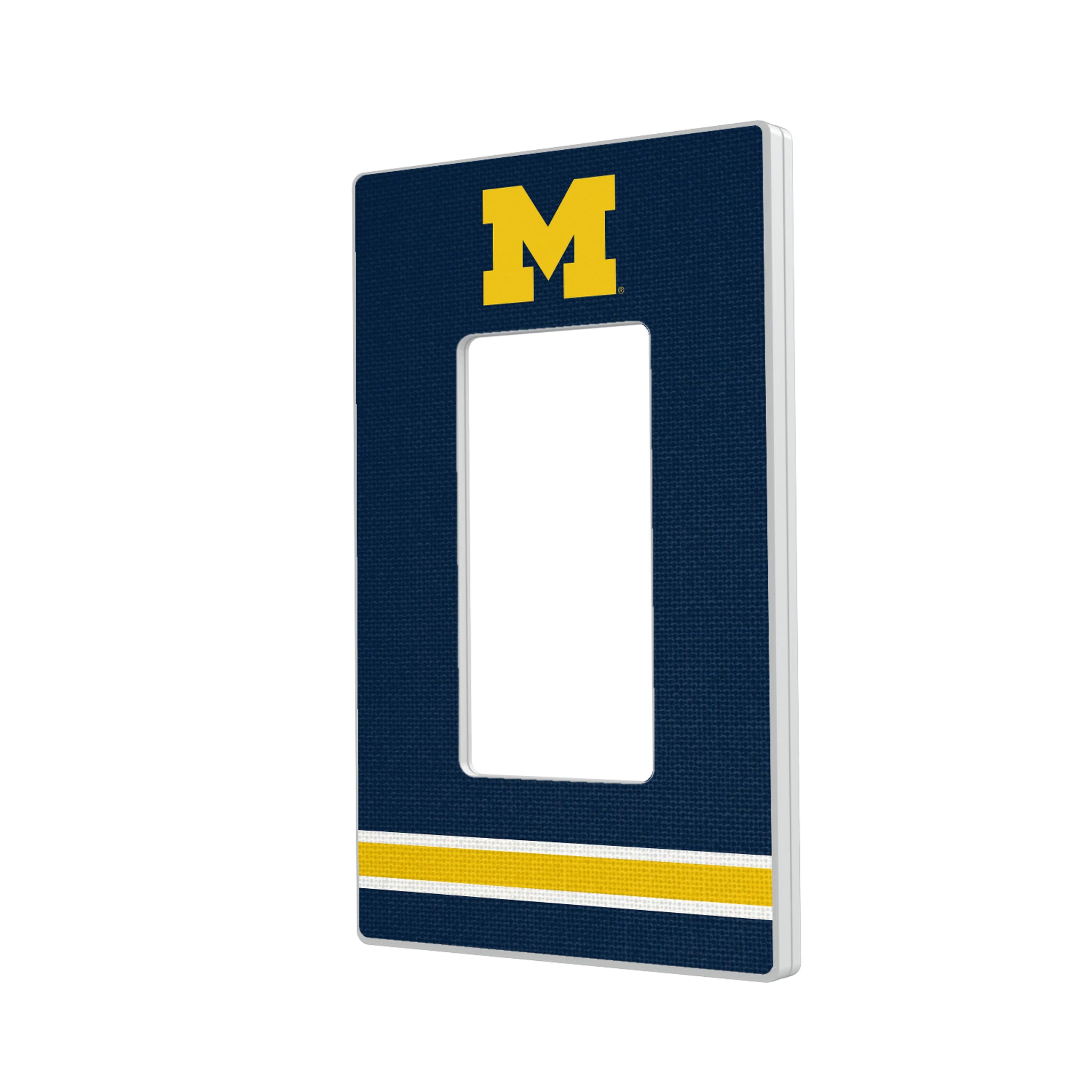 University of Michigan Wolverines Stripe Hidden-Screw Light Switch Plate#Style_Single Rocker