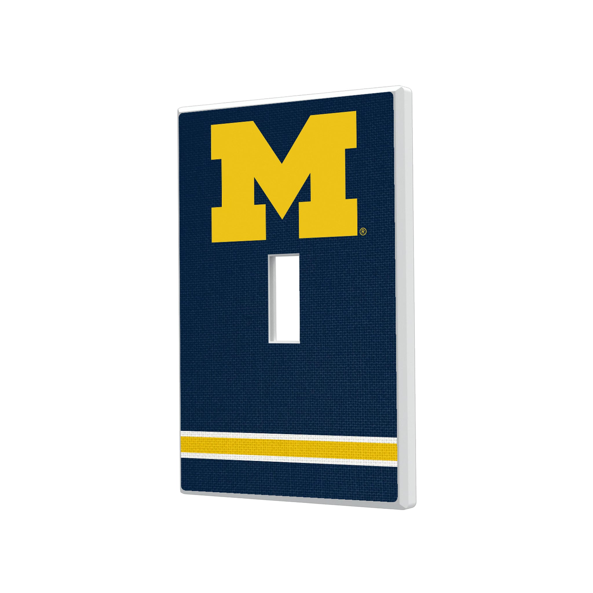 University of Michigan Wolverines Stripe Hidden-Screw Light Switch Plate#Style_Single Toggle
