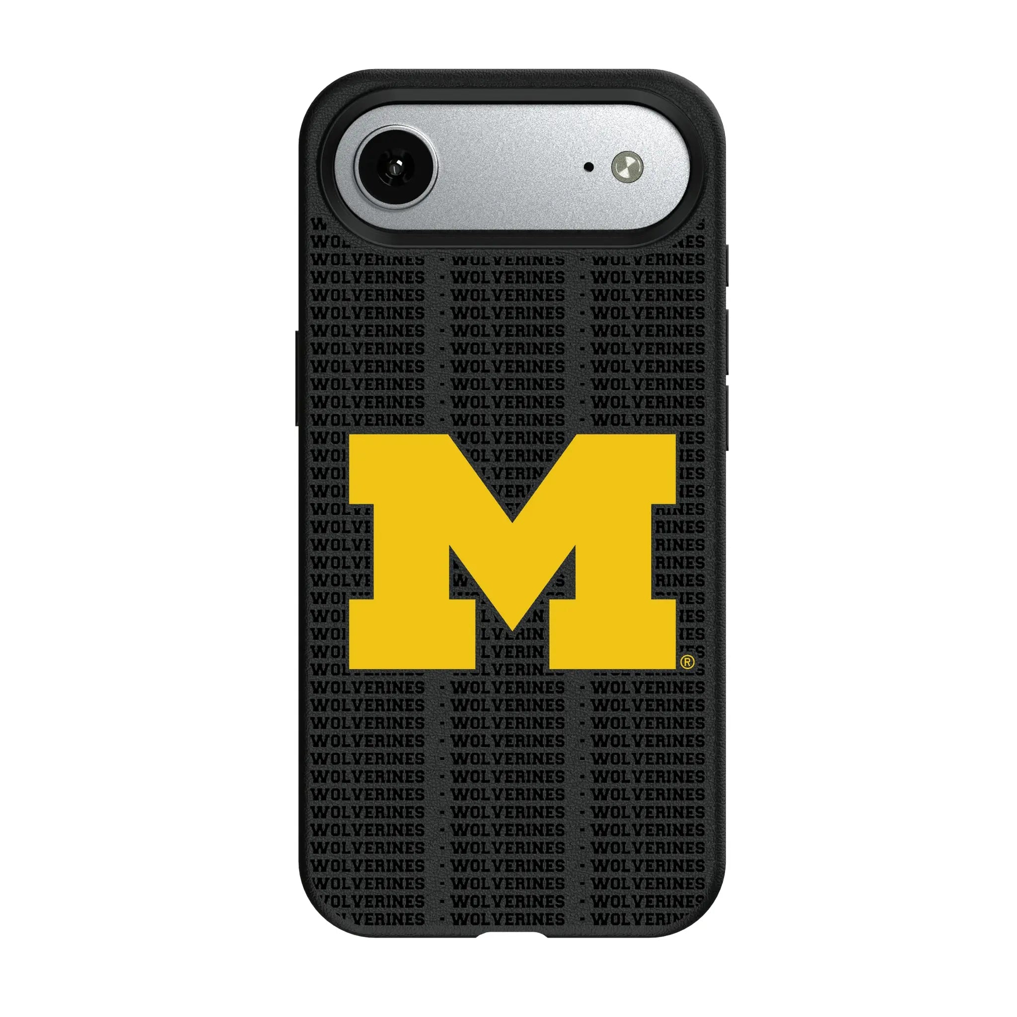 University of Michigan Wolverines Text Backdrop iPhone MagSafe Compatible Phone Case for Apple iPhone#Device_iPhone Air