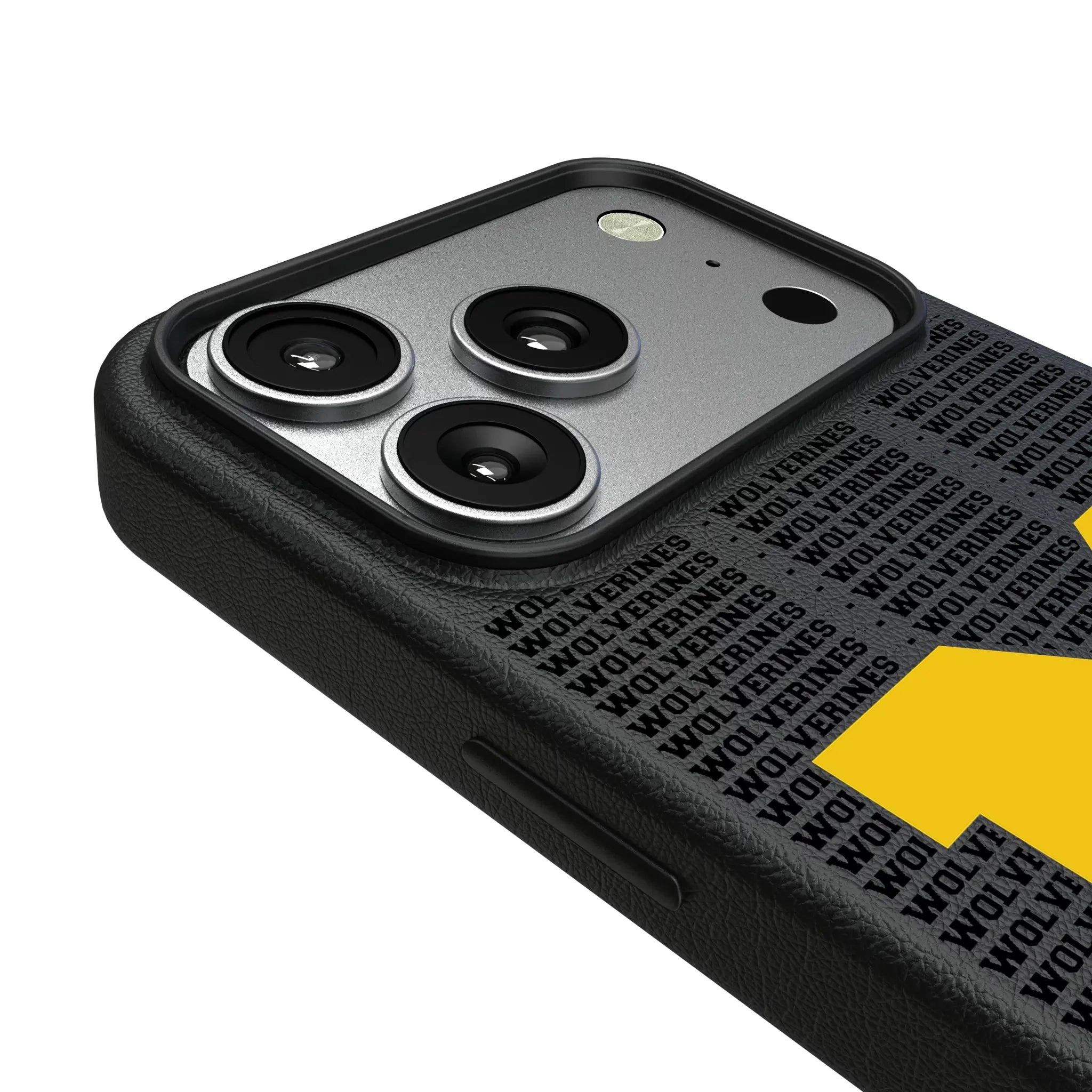 University of Michigan Wolverines Text Backdrop iPhone MagSafe Compatible Phone Case for Apple iPhone - Detail#Device_iPhone 17 Pro