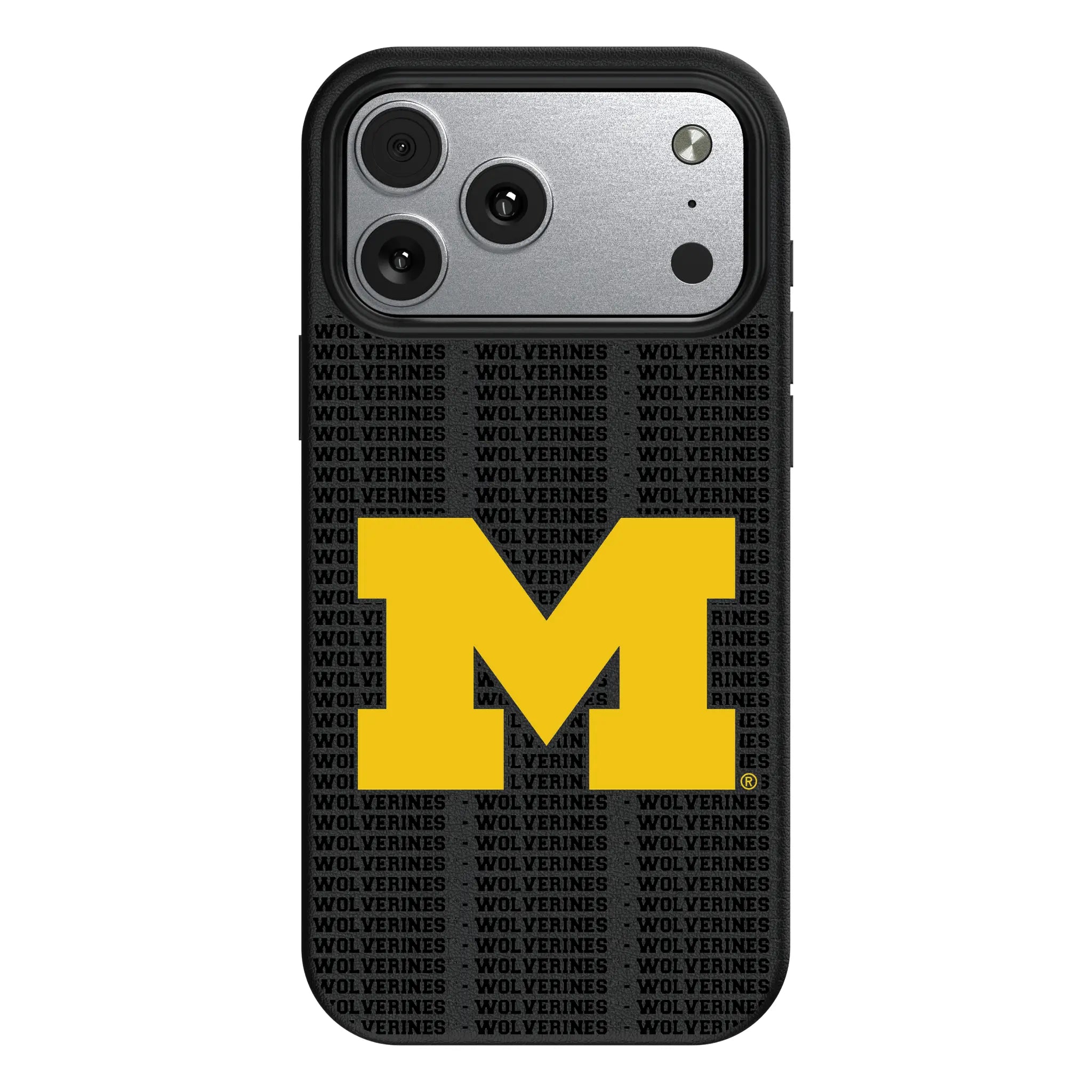 University of Michigan Wolverines Text Backdrop iPhone MagSafe Compatible Phone Case for Apple iPhone#Device_iPhone 17 Pro Max