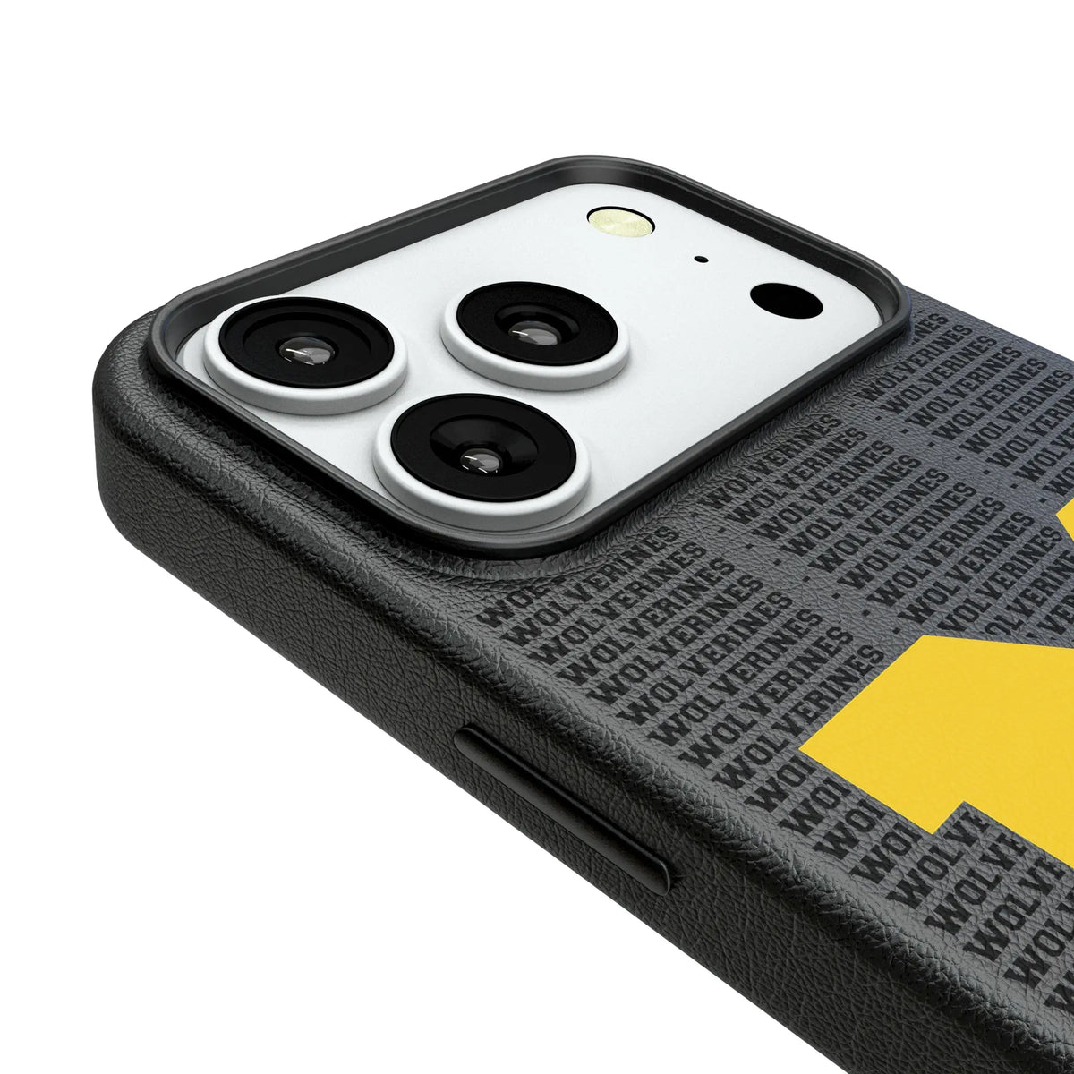 University of Michigan Wolverines Text Backdrop iPhone MagSafe Compatible Phone Case for Apple iPhone - Detail#Device_iPhone 18 Pro
