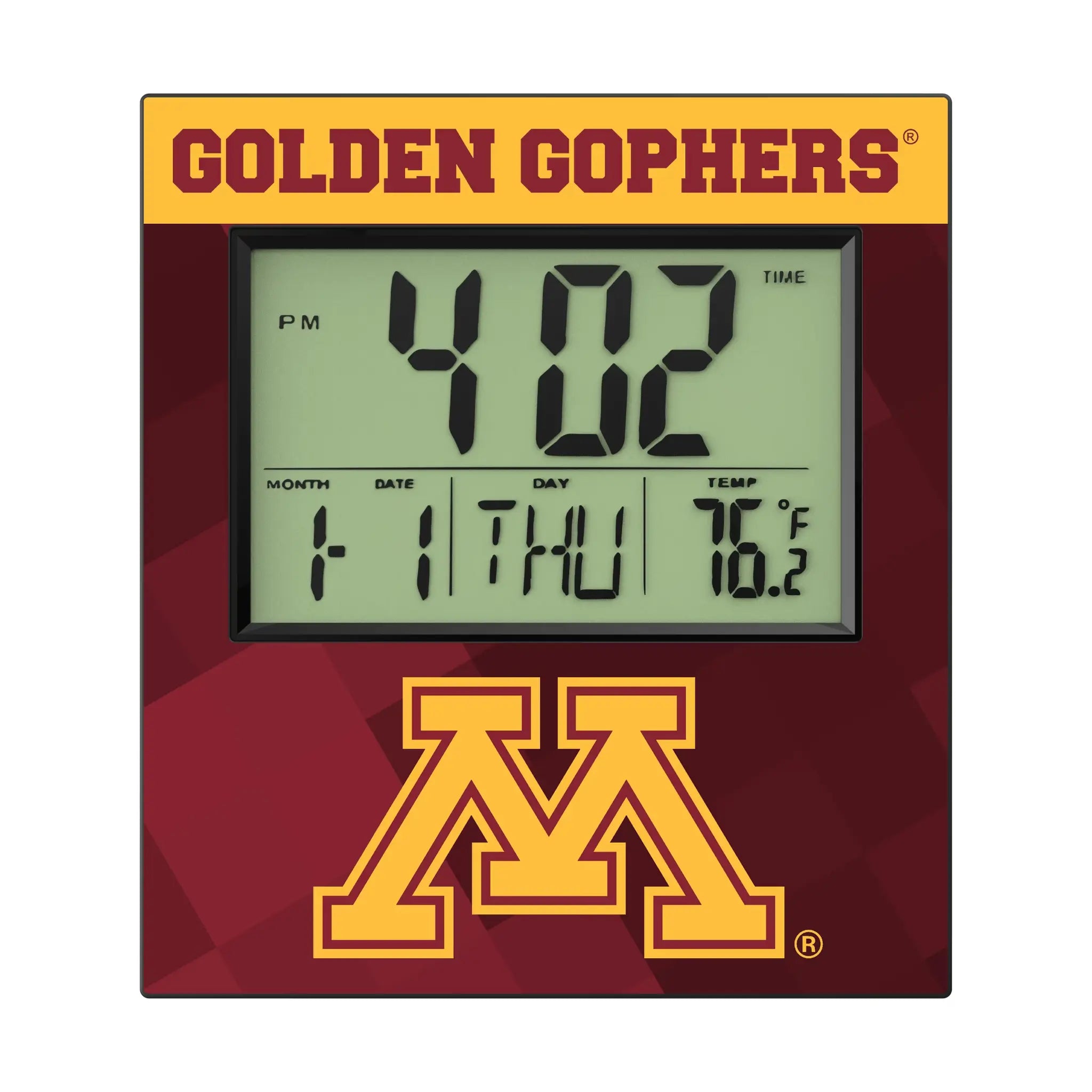 University of Minnesota Golden Gophers Color Block Wall Clock