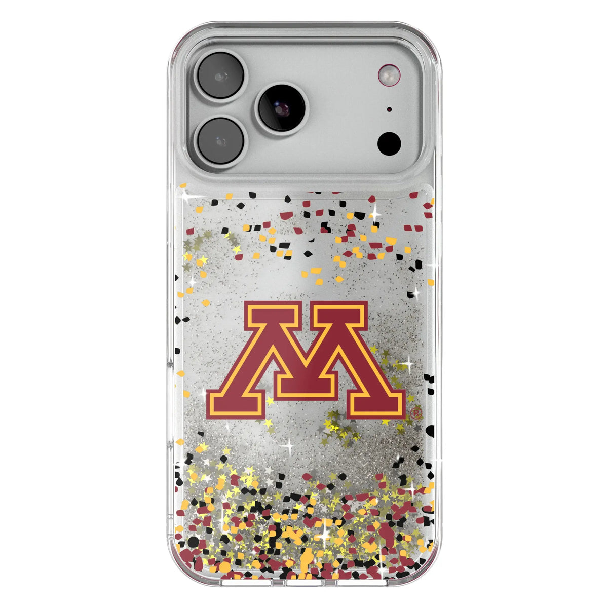 University of Minnesota Golden Gophers Confetti Glitter Phone Case for Apple iPhone