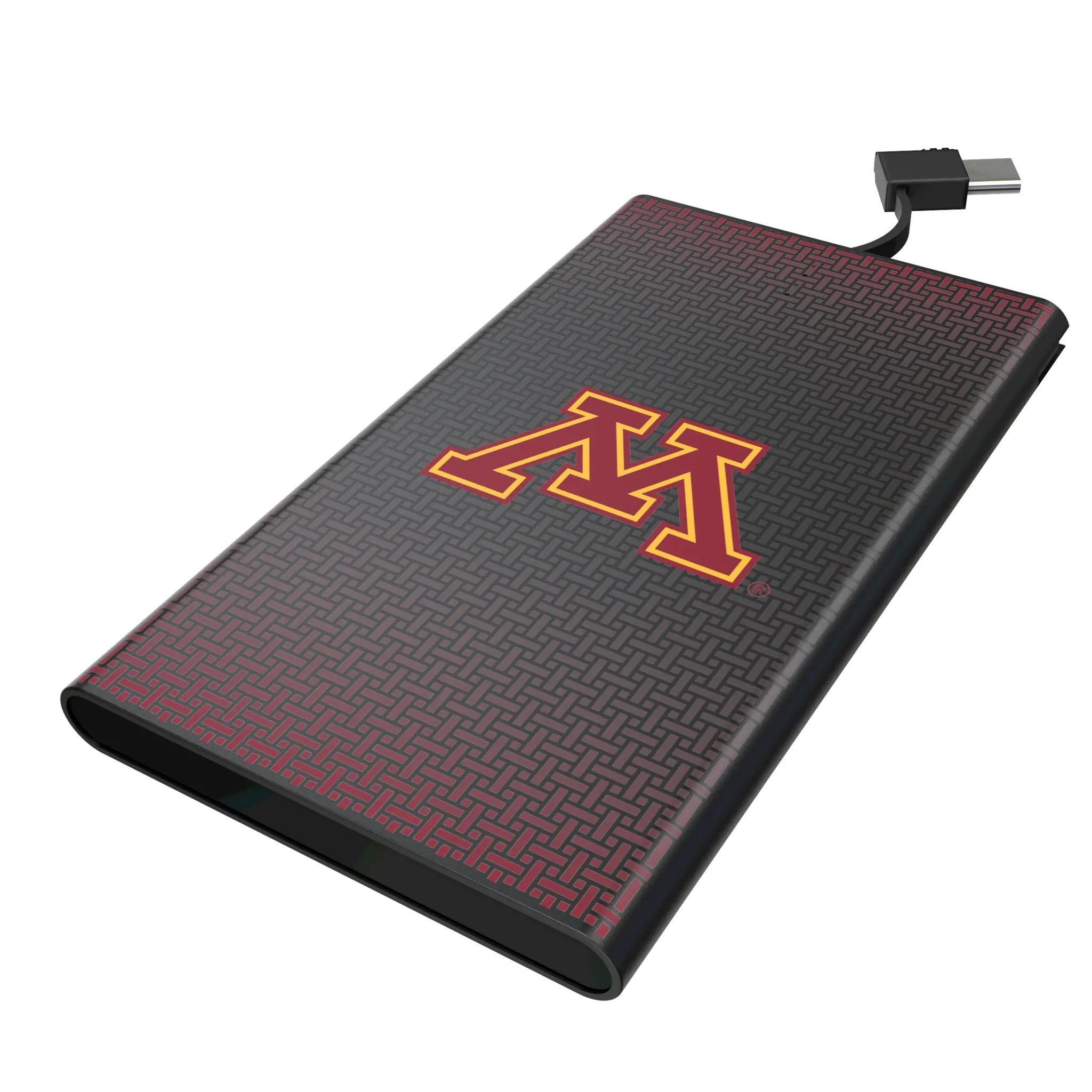 University of Minnesota Golden Gophers Linen 5000mAh Flat Power Bank