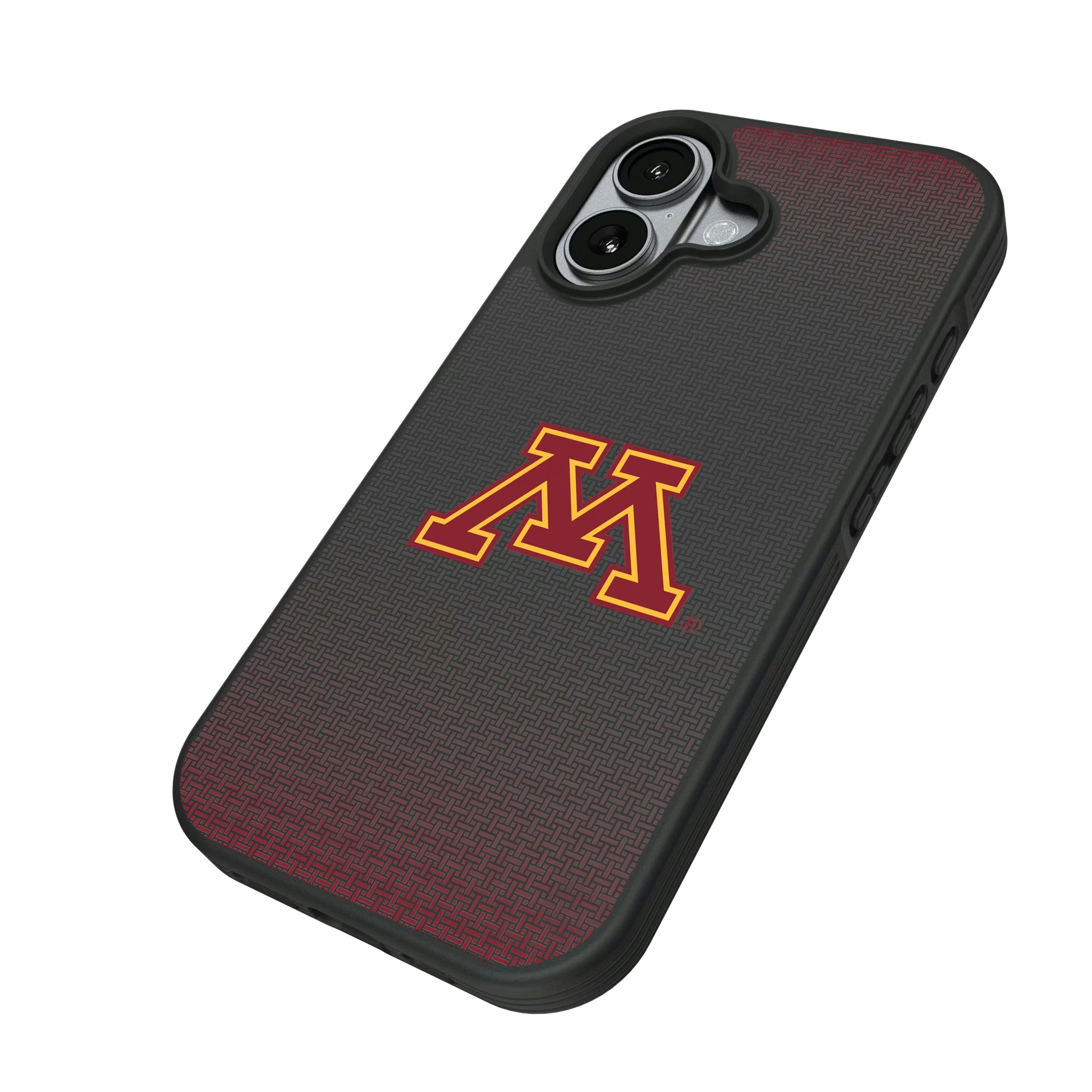 University of Minnesota Golden Gophers Linen iPhone Bump Phone Case for Apple iPhone - Isometric View#Device_iPhone 17