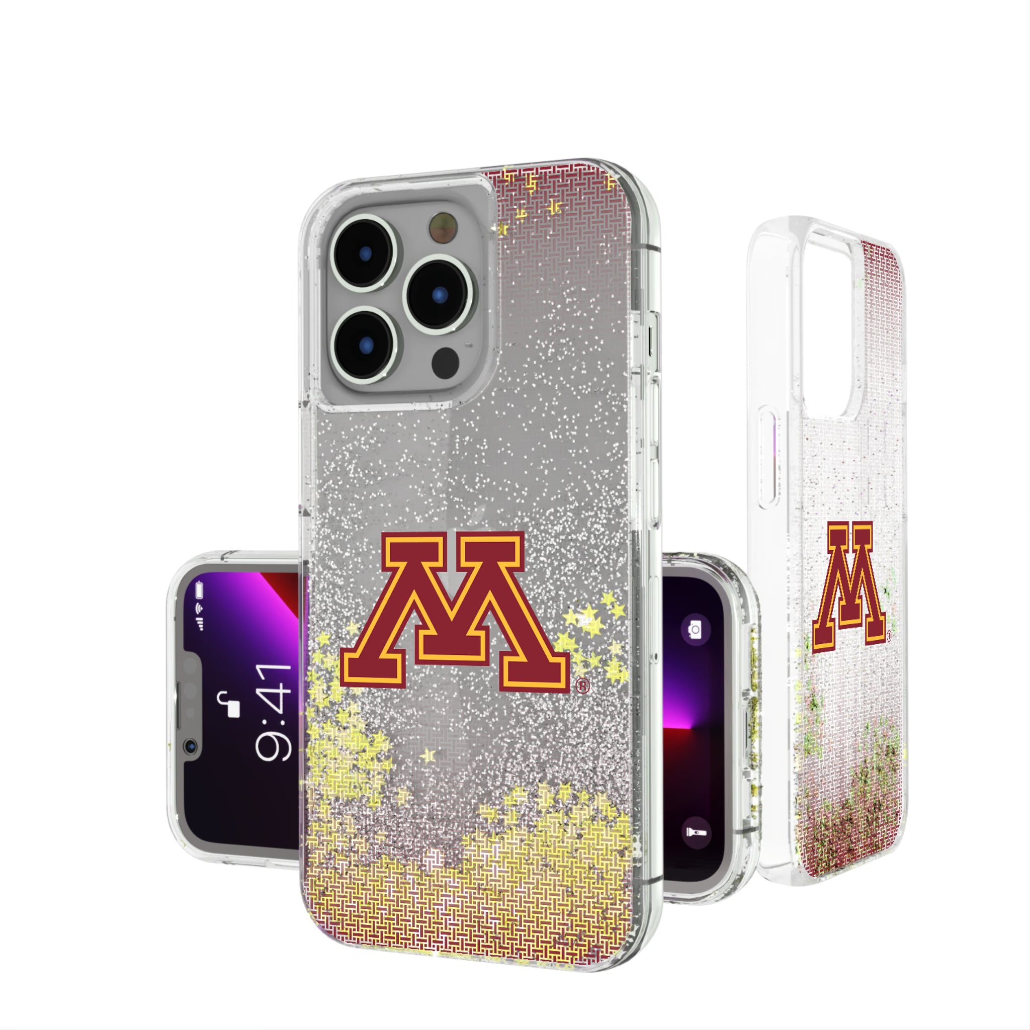 University of Minnesota Golden Gophers Linen iPhone Glitter Phone Case for Apple iPhone