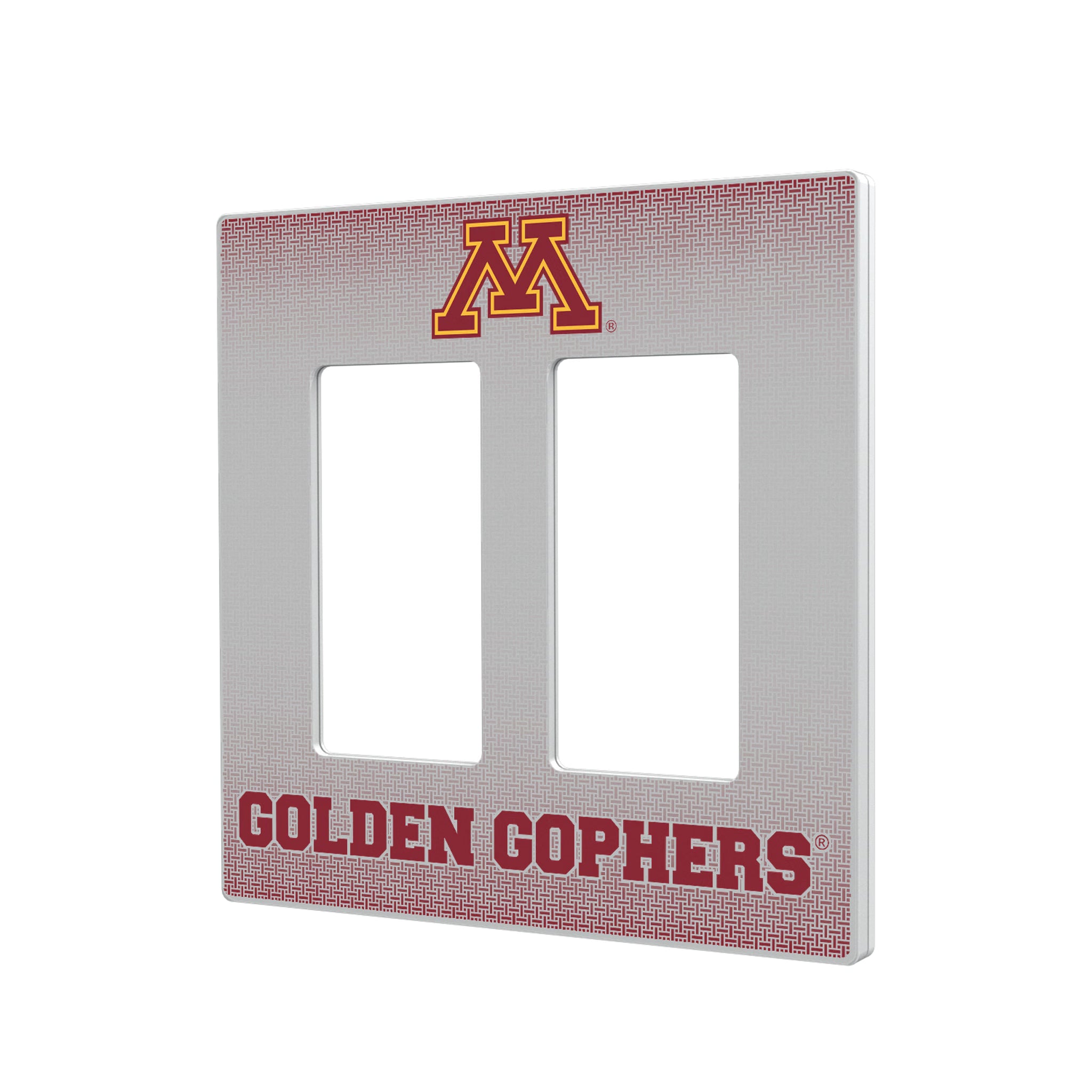 University of Minnesota Golden Gophers Linen Hidden-Screw Light Switch Plate#Style_Double Rocker