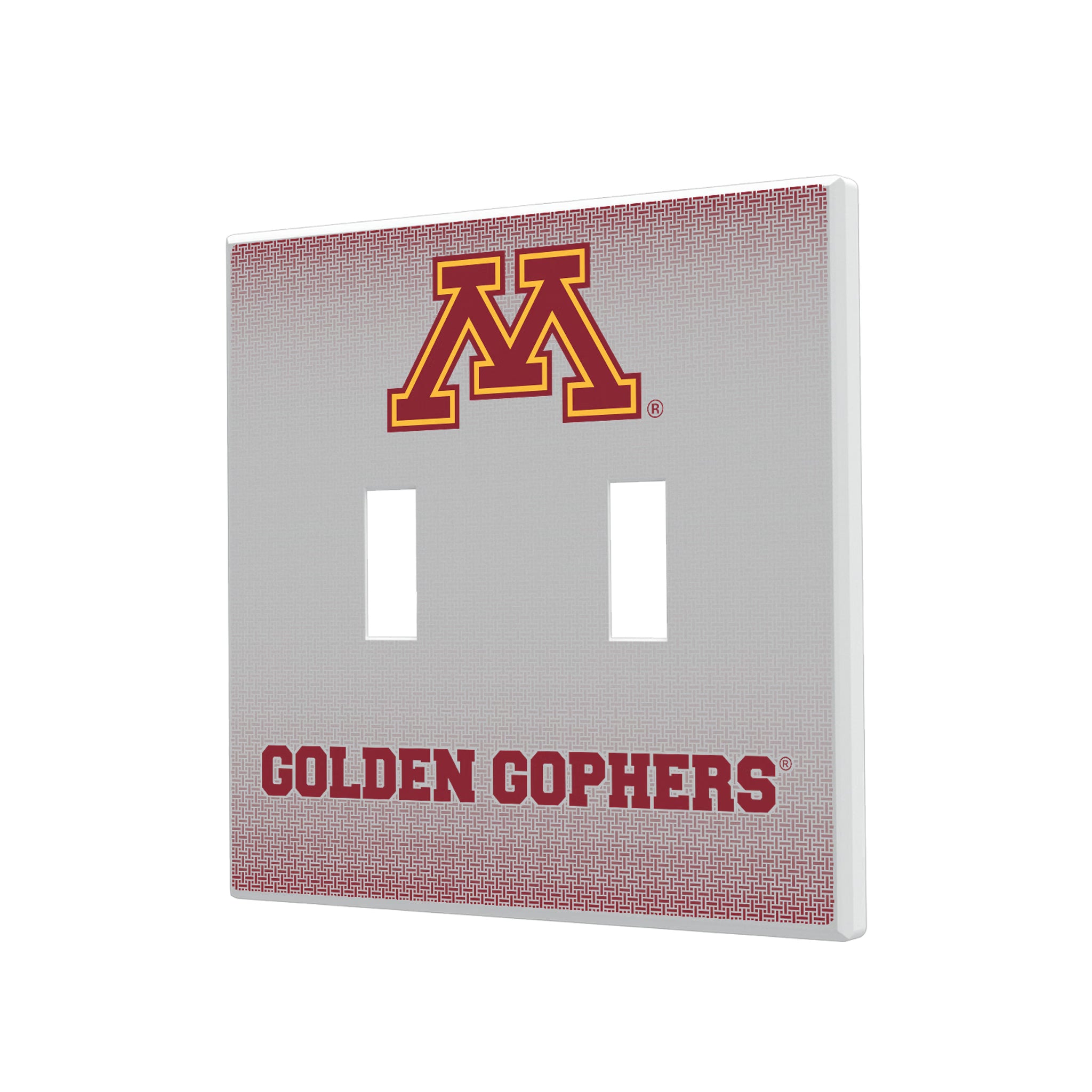 University of Minnesota Golden Gophers Linen Hidden-Screw Light Switch Plate#Style_Double Toggle
