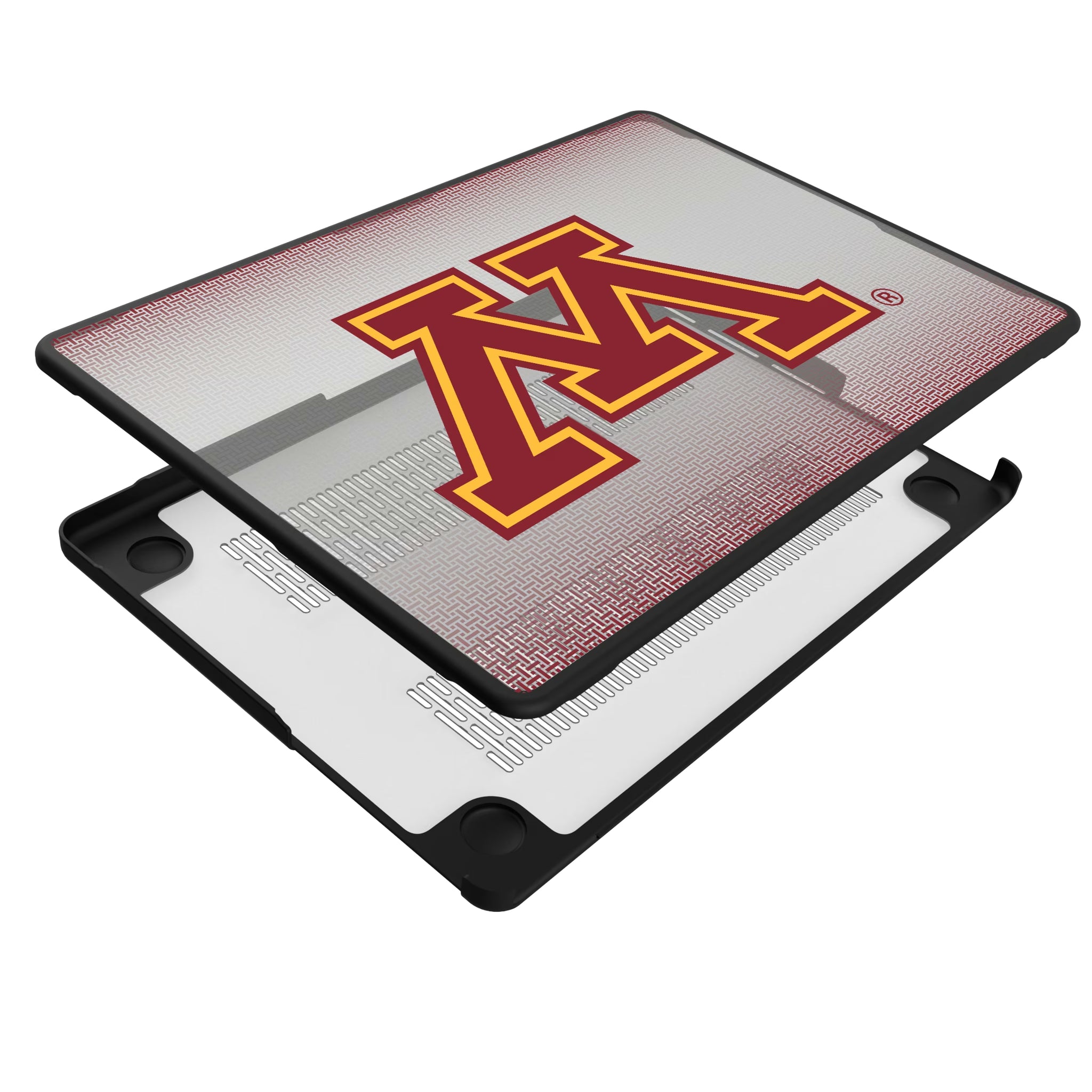 University of Minnesota Golden Gophers Linen MacBook Laptop Case for Apple MacBook - Isometric View#Device_MacBook Pro (14-inch, 2021) / MacBook Pro (14-inch, 2023) / MacBook Pro (14-inch, 2024)