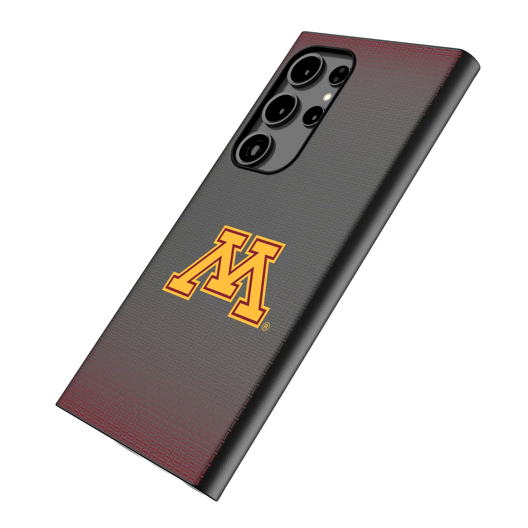 University of Minnesota Golden Gophers Linen Galaxy MagSafe Compatible Phone Case for Samsung Galaxy - Isometric View