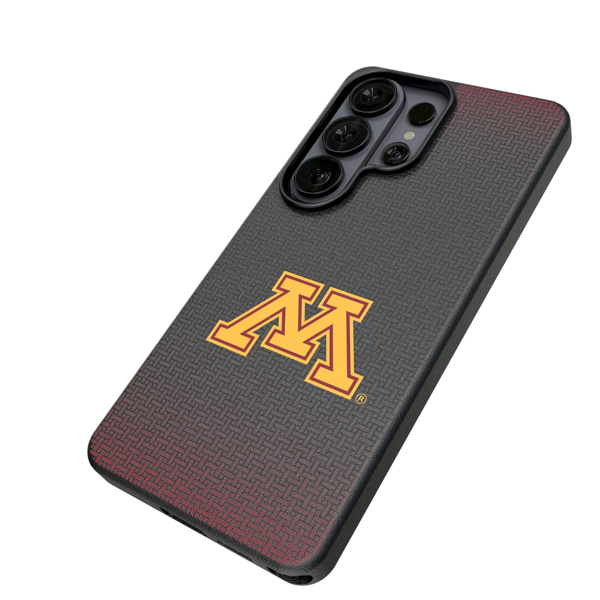 University of Minnesota Golden Gophers Linen Galaxy MagSafe Compatible Phone Case for Samsung Galaxy - Isometric View#Device_Galaxy S26 Ultra