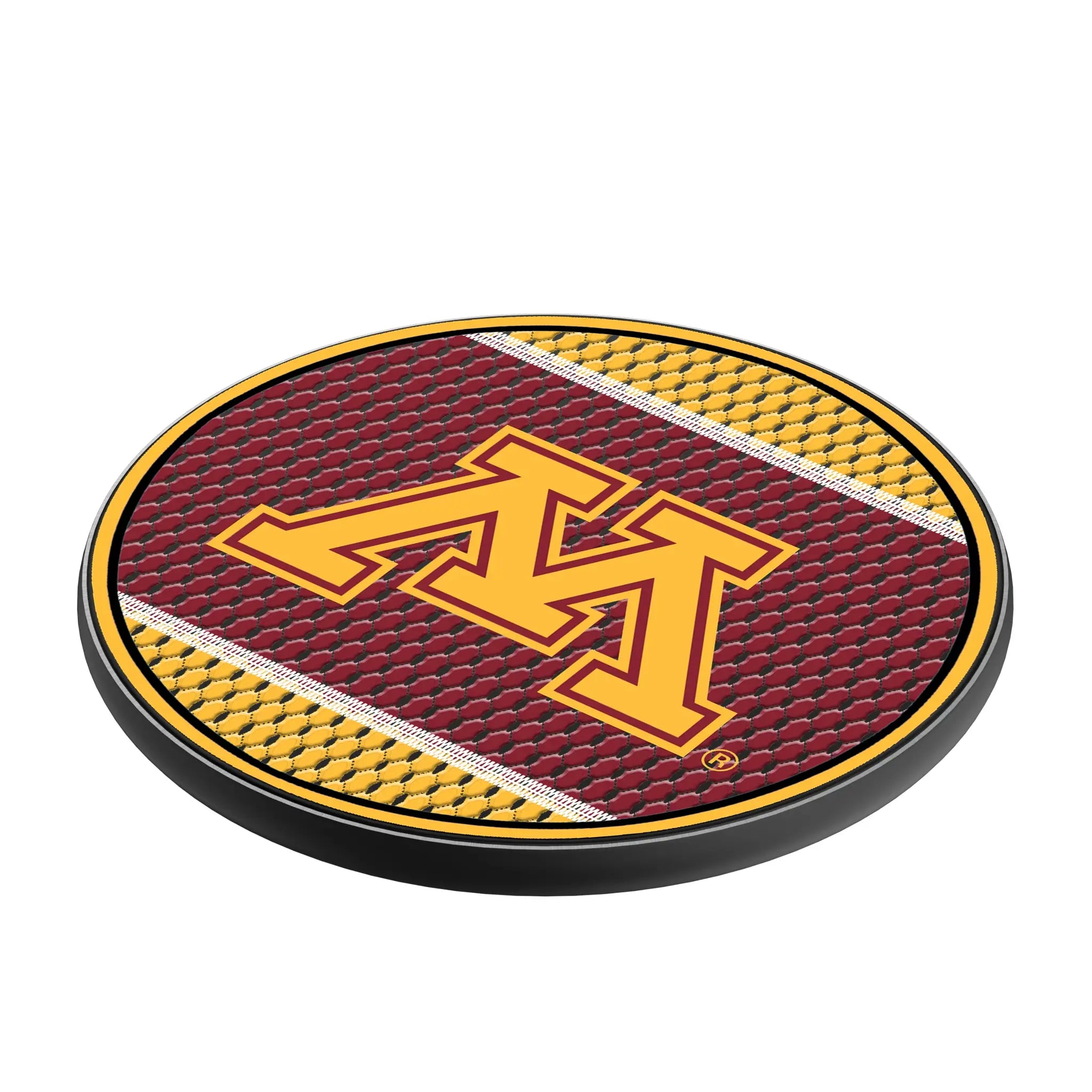University of Minnesota Golden Gophers Mesh 15-Watt Wireless Charger - Isometric View