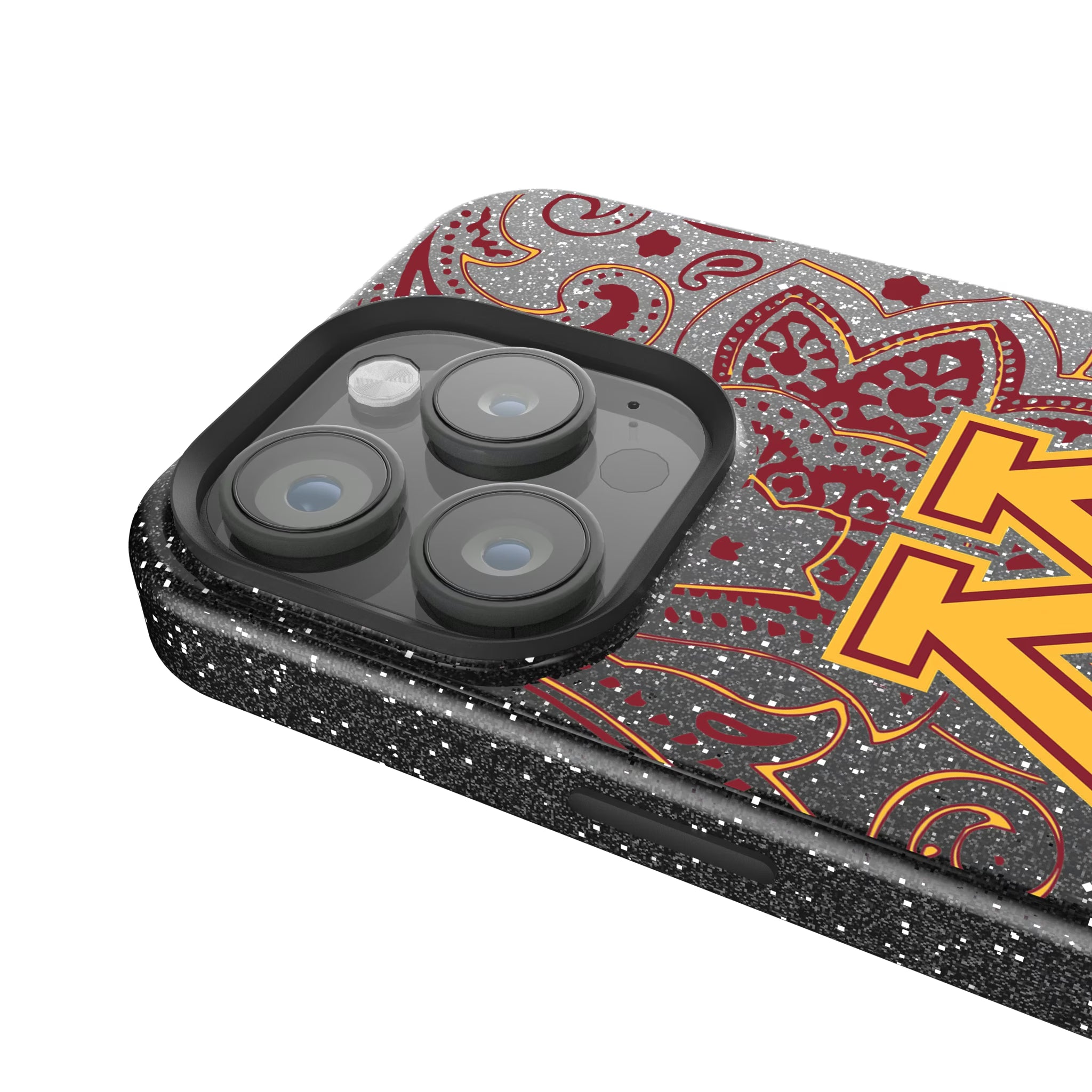 University of Minnesota Golden Gophers Paisley iPhone Bling Phone Case for Apple iPhone - Detail