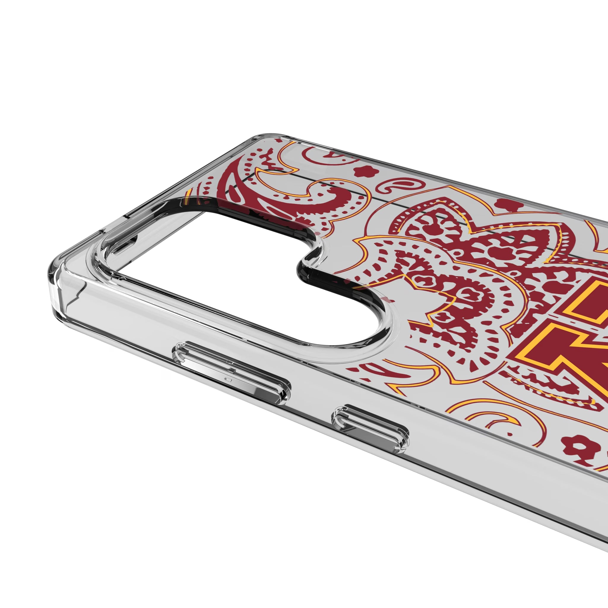 University of Minnesota Golden Gophers Paisley Galaxy Clear Phone Case for Samsung Galaxy - Detail