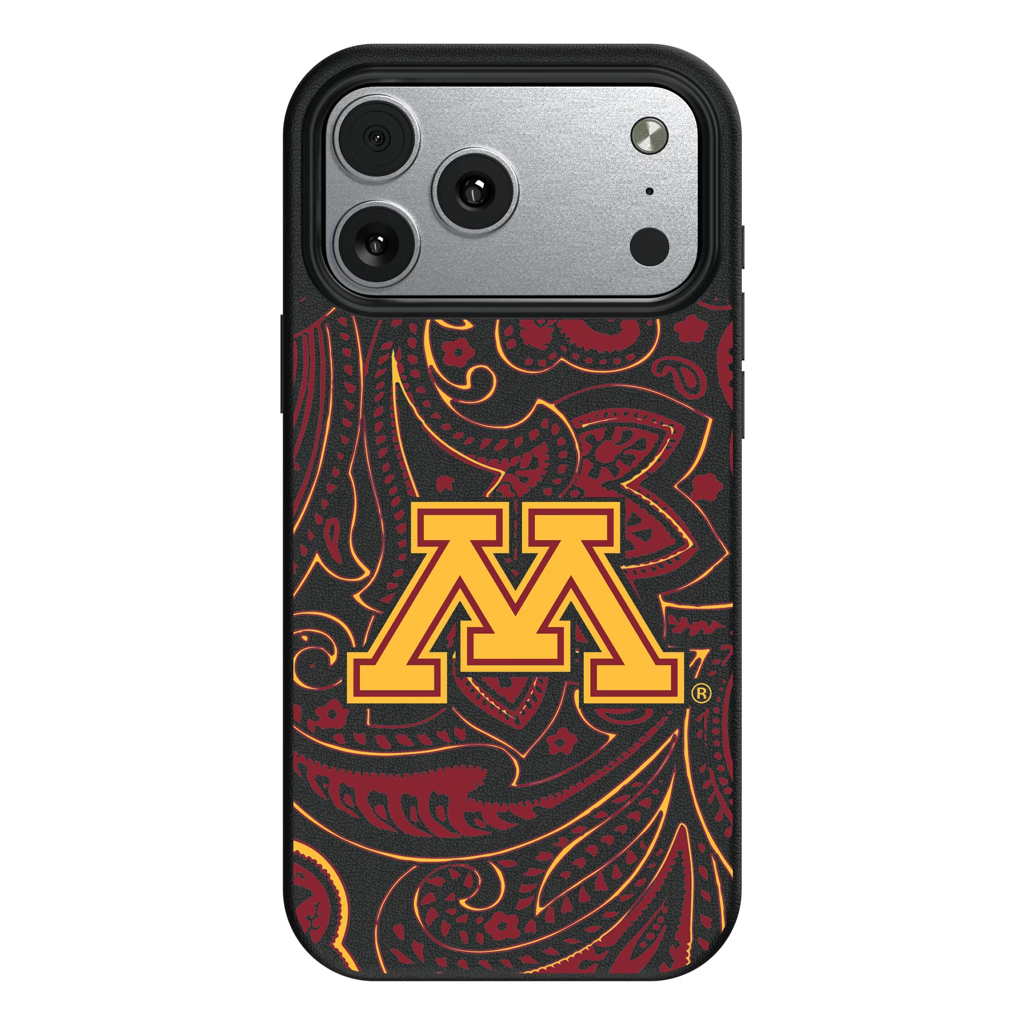 University of Minnesota Golden Gophers Paisley iPhone MagSafe Compatible Phone Case for Apple iPhone#Device_iPhone 17 Pro Max