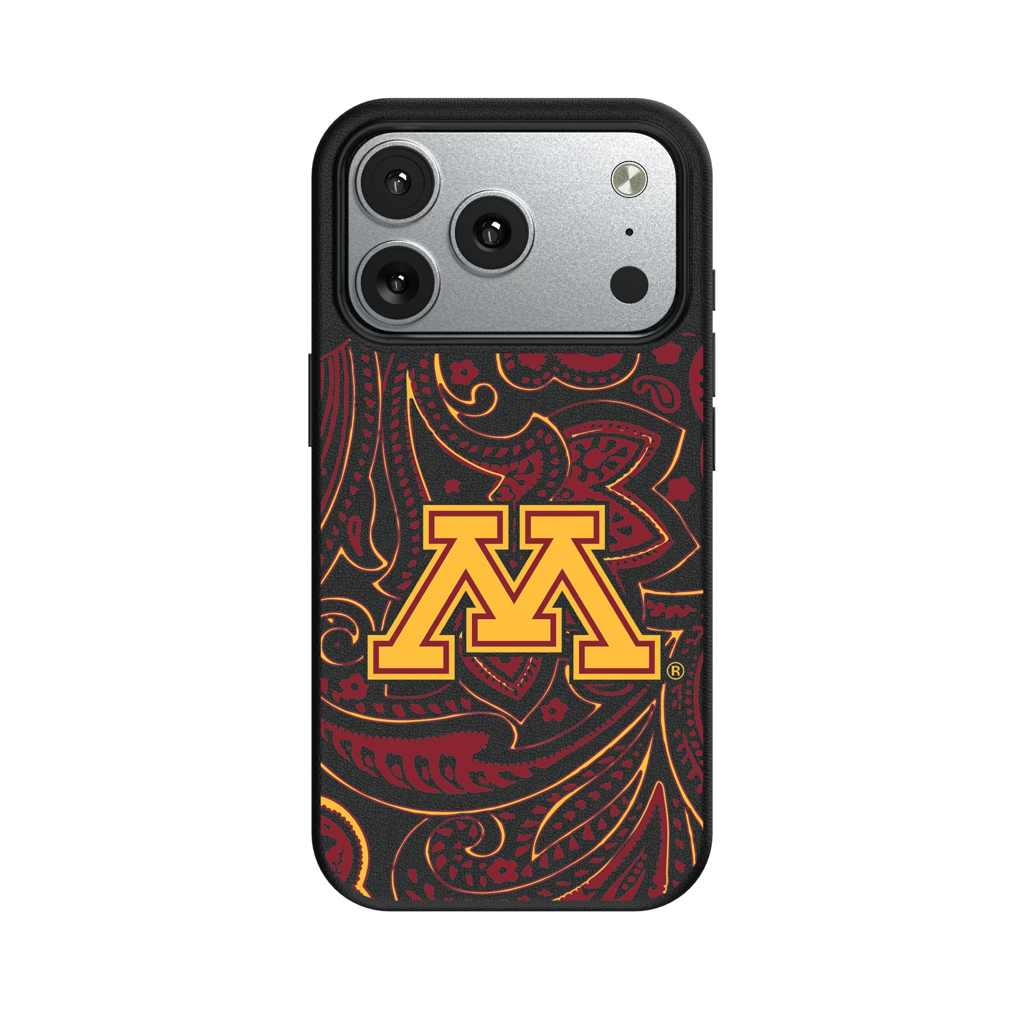 University of Minnesota Golden Gophers Paisley iPhone MagSafe Compatible Phone Case for Apple iPhone#Device_iPhone 17 Pro