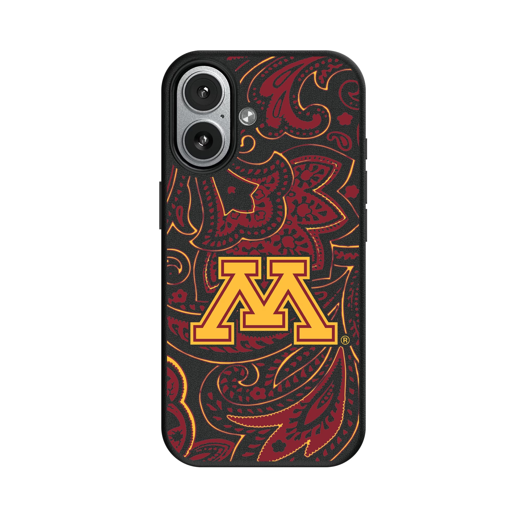 University of Minnesota Golden Gophers Paisley iPhone MagSafe Compatible Phone Case for Apple iPhone#Device_iPhone 17