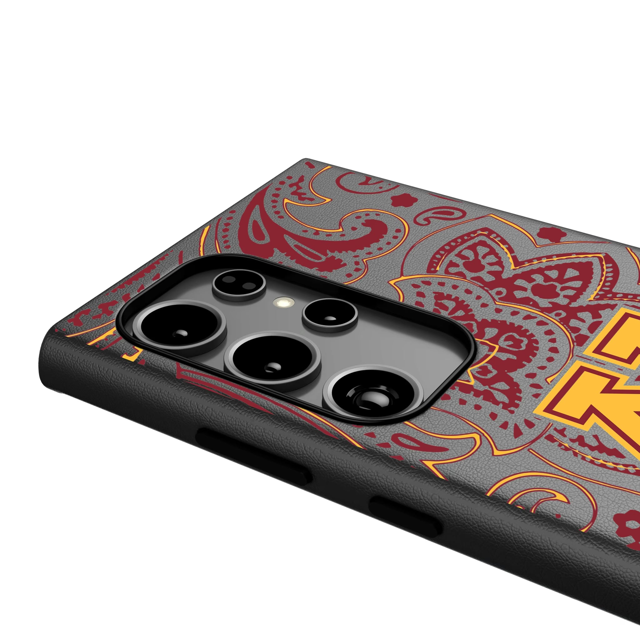 University of Minnesota Golden Gophers Paisley Galaxy MagSafe Compatible Phone Case for Samsung Galaxy - Detail