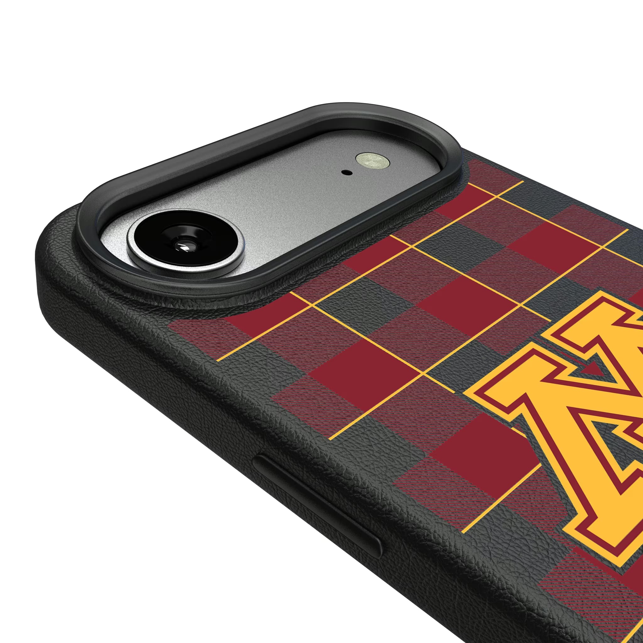 University of Minnesota Golden Gophers Plaid iPhone MagSafe Compatible Phone Case for Apple iPhone - Detail#Device_iPhone Air