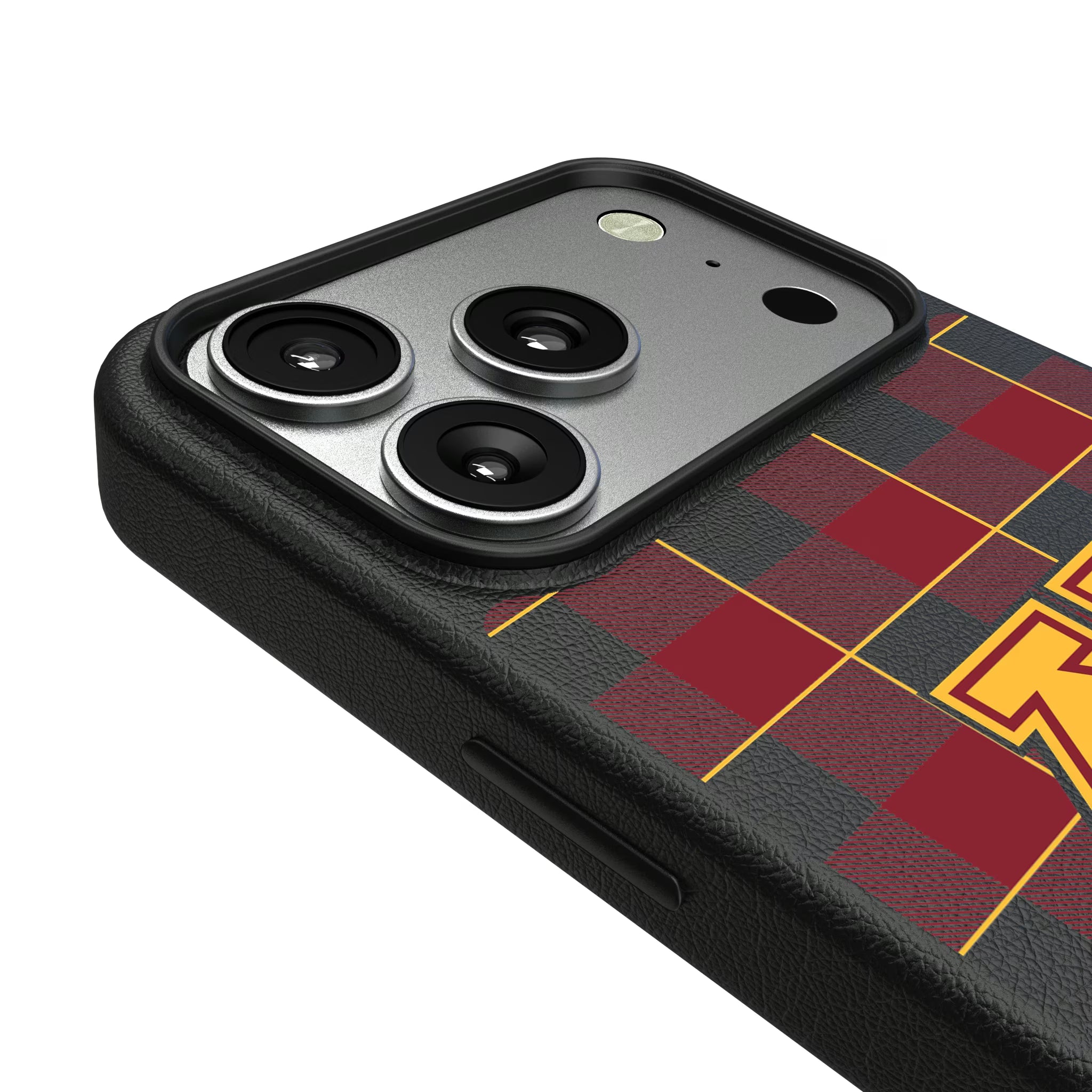 University of Minnesota Golden Gophers Plaid iPhone MagSafe Compatible Phone Case for Apple iPhone - Detail#Device_iPhone 17 Pro