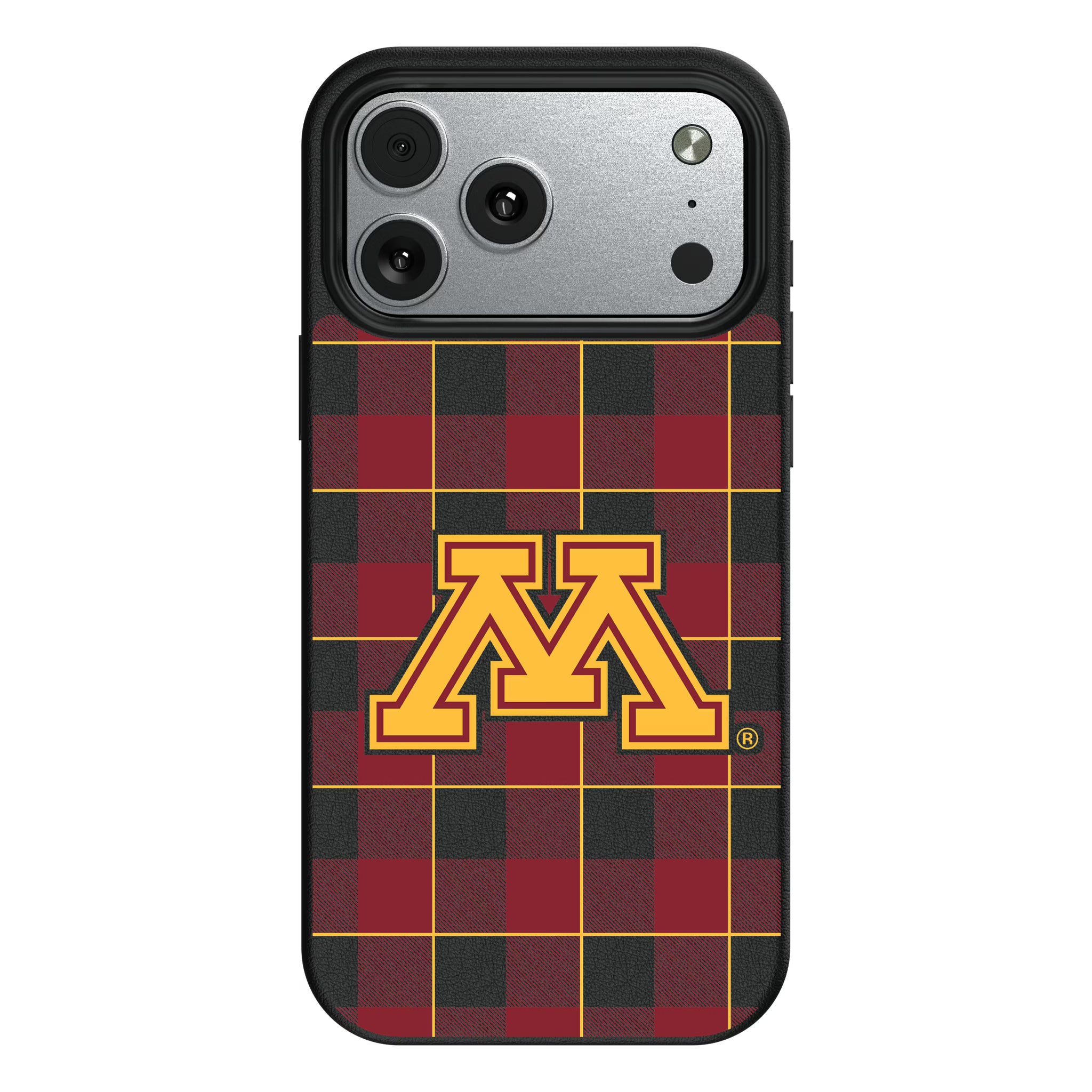 University of Minnesota Golden Gophers Plaid iPhone MagSafe Compatible Phone Case for Apple iPhone#Device_iPhone 17 Pro Max