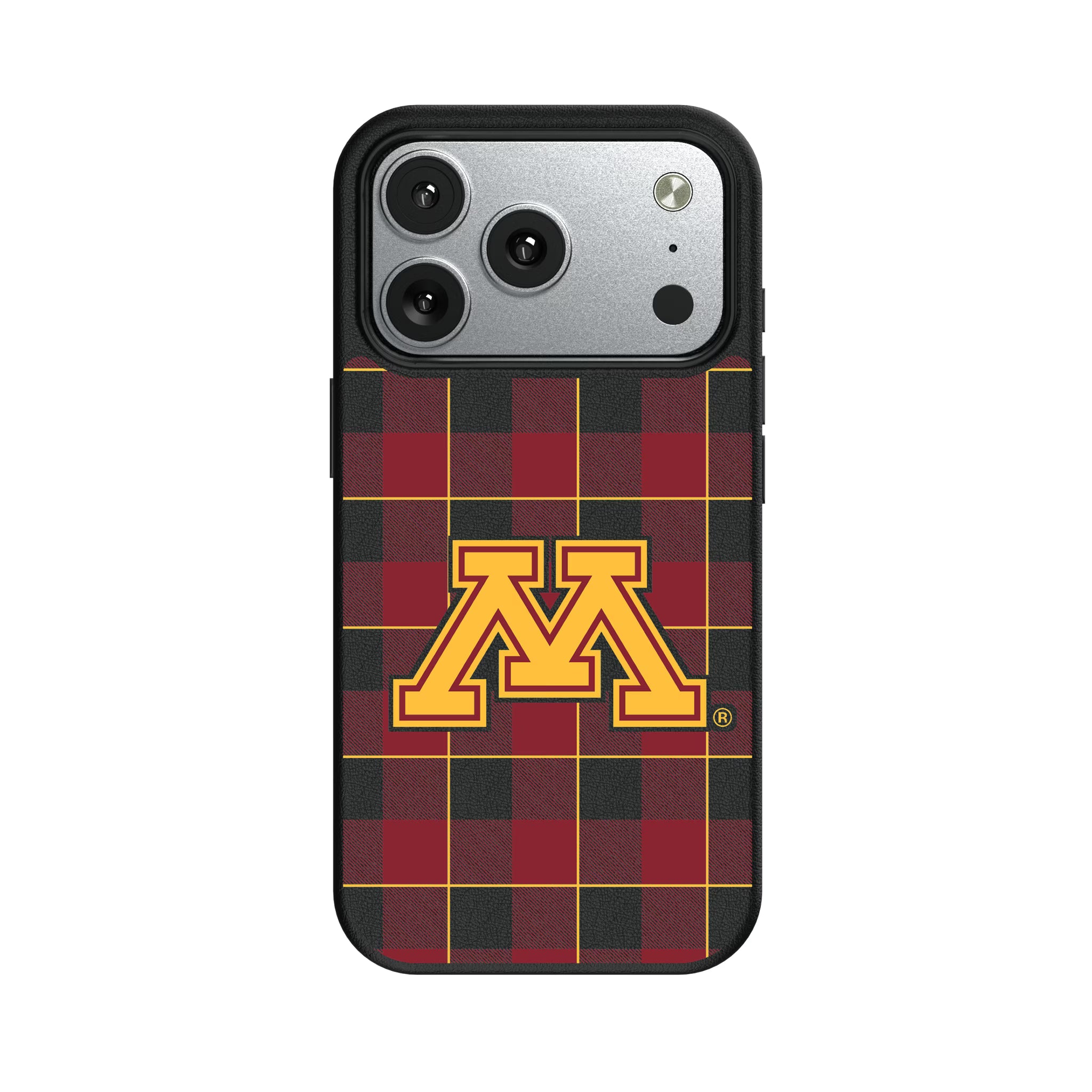 University of Minnesota Golden Gophers Plaid iPhone MagSafe Compatible Phone Case for Apple iPhone#Device_iPhone 17 Pro
