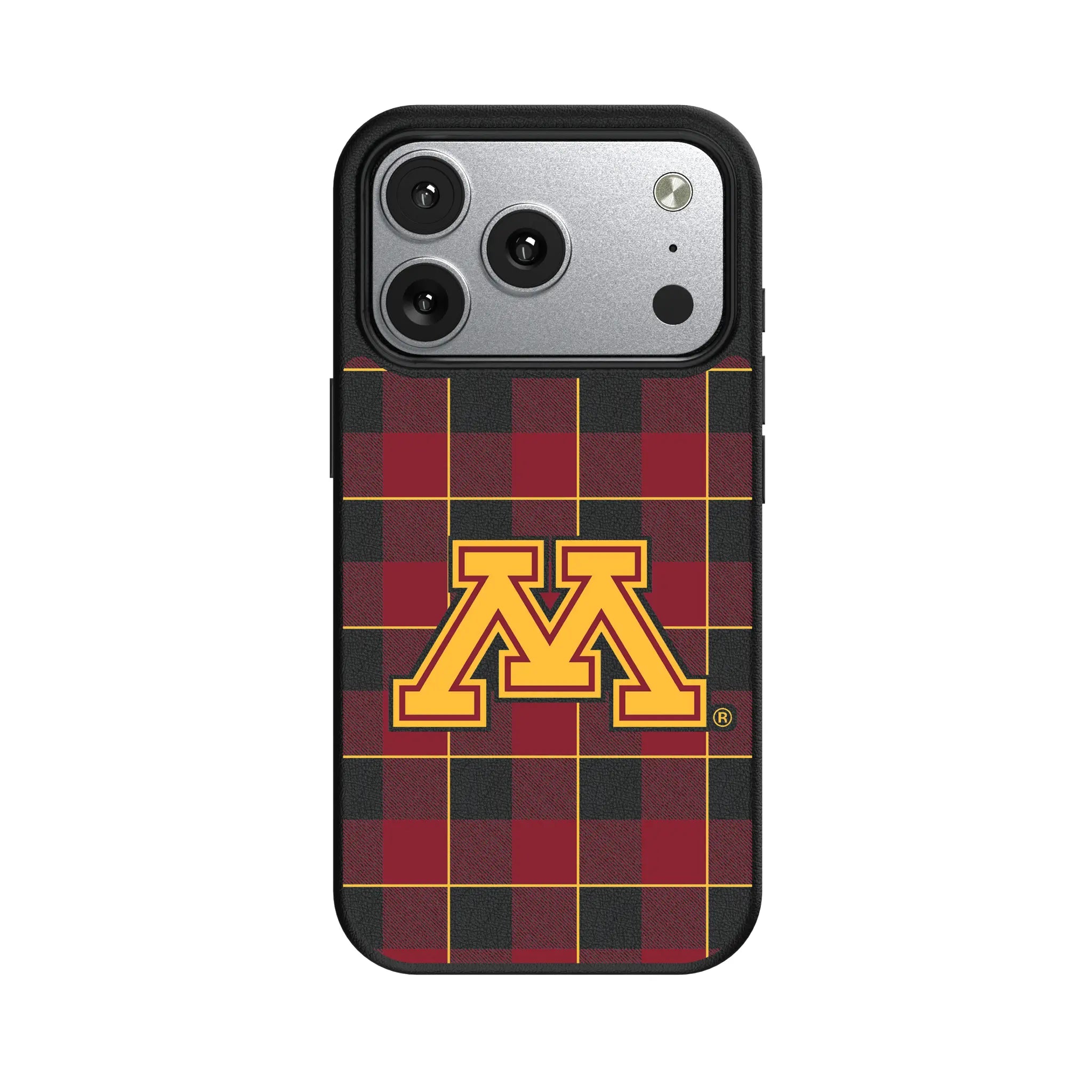 University of Minnesota Golden Gophers Plaid iPhone MagSafe Compatible Phone Case for Apple iPhone#Device_iPhone 17 Pro