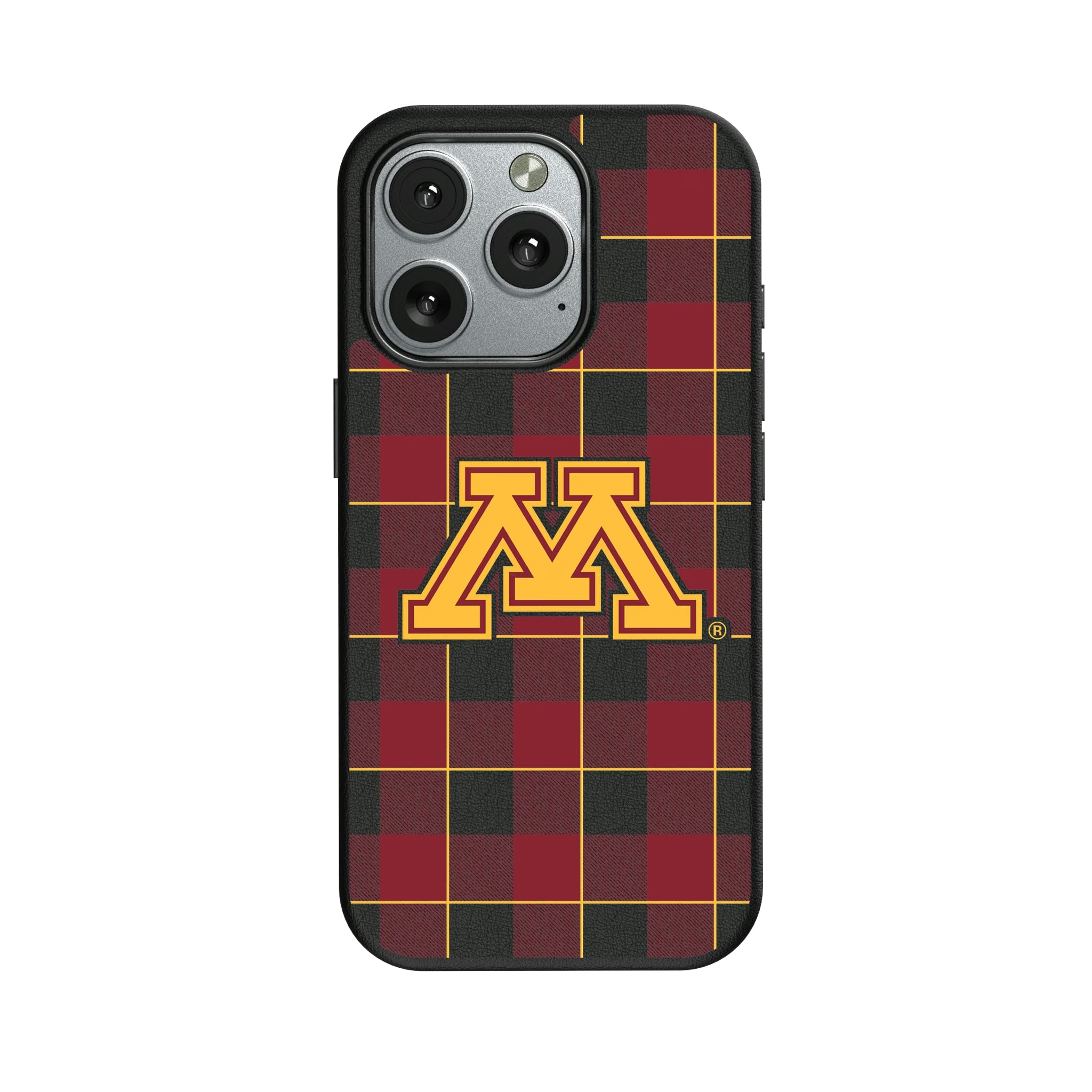 University of Minnesota Golden Gophers Plaid iPhone MagSafe Compatible Phone Case for Apple iPhone