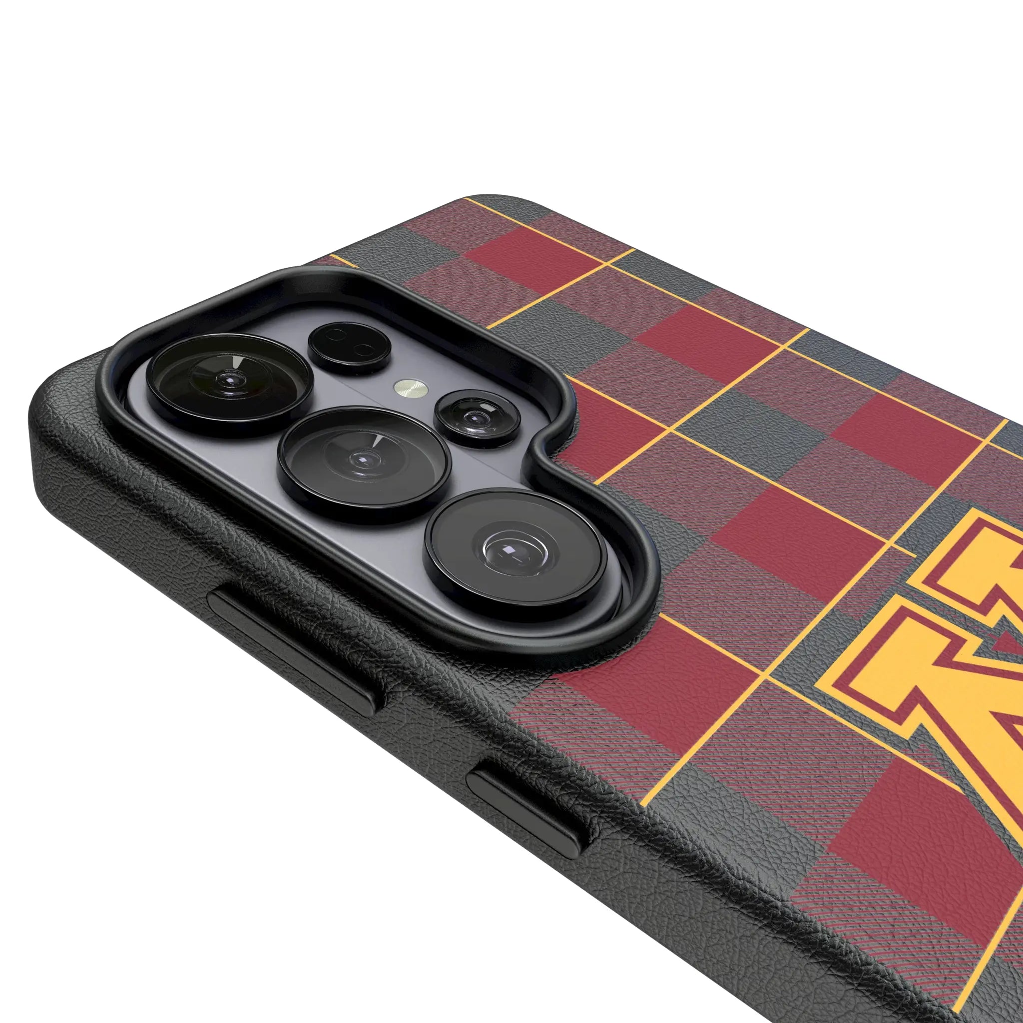 University of Minnesota Golden Gophers Plaid Galaxy MagSafe Compatible Phone Case for Samsung Galaxy - Detail#Device_Galaxy S26 Ultra