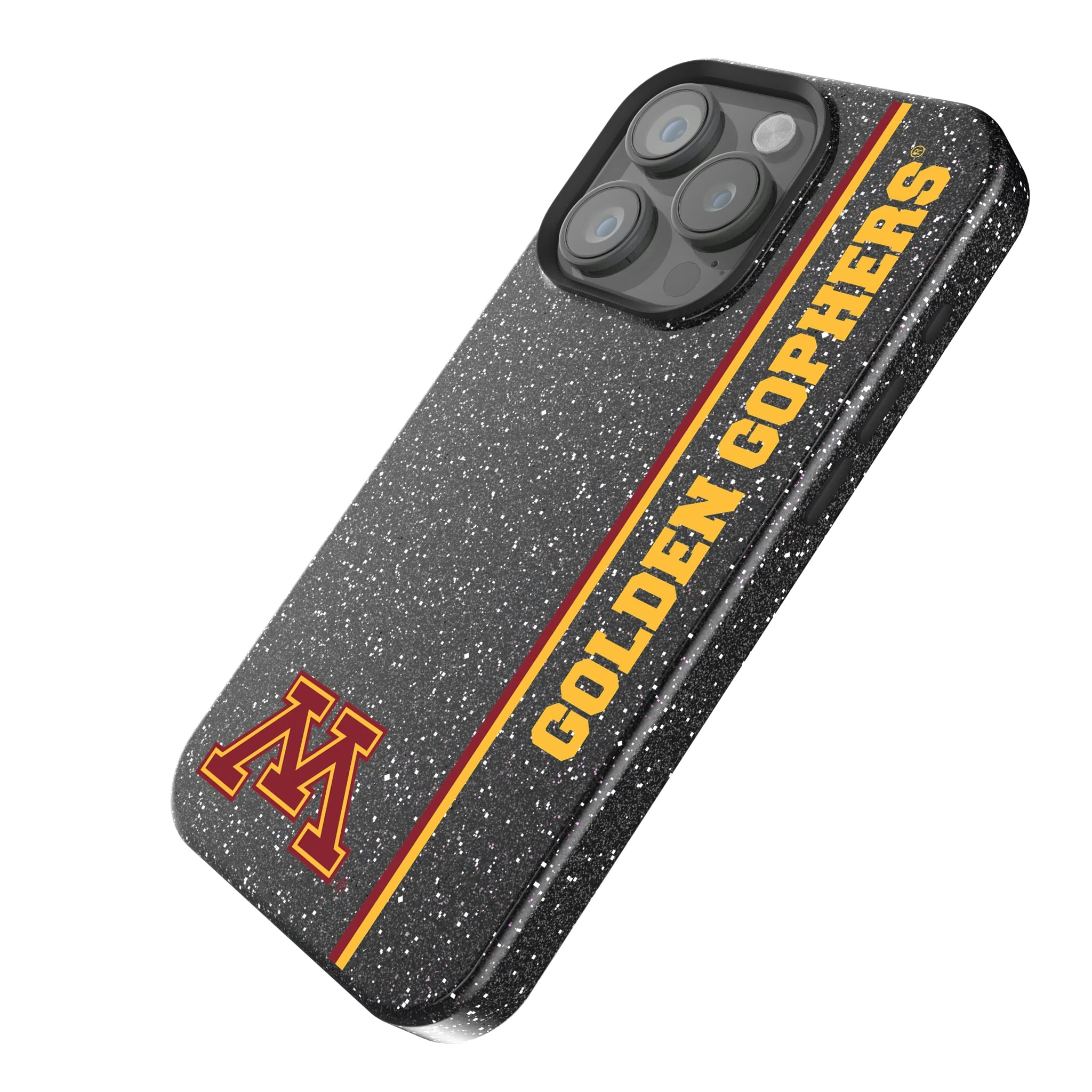 University of Minnesota Golden Gophers Sidebar iPhone Bling Phone Case for Apple iPhone - Isometric View