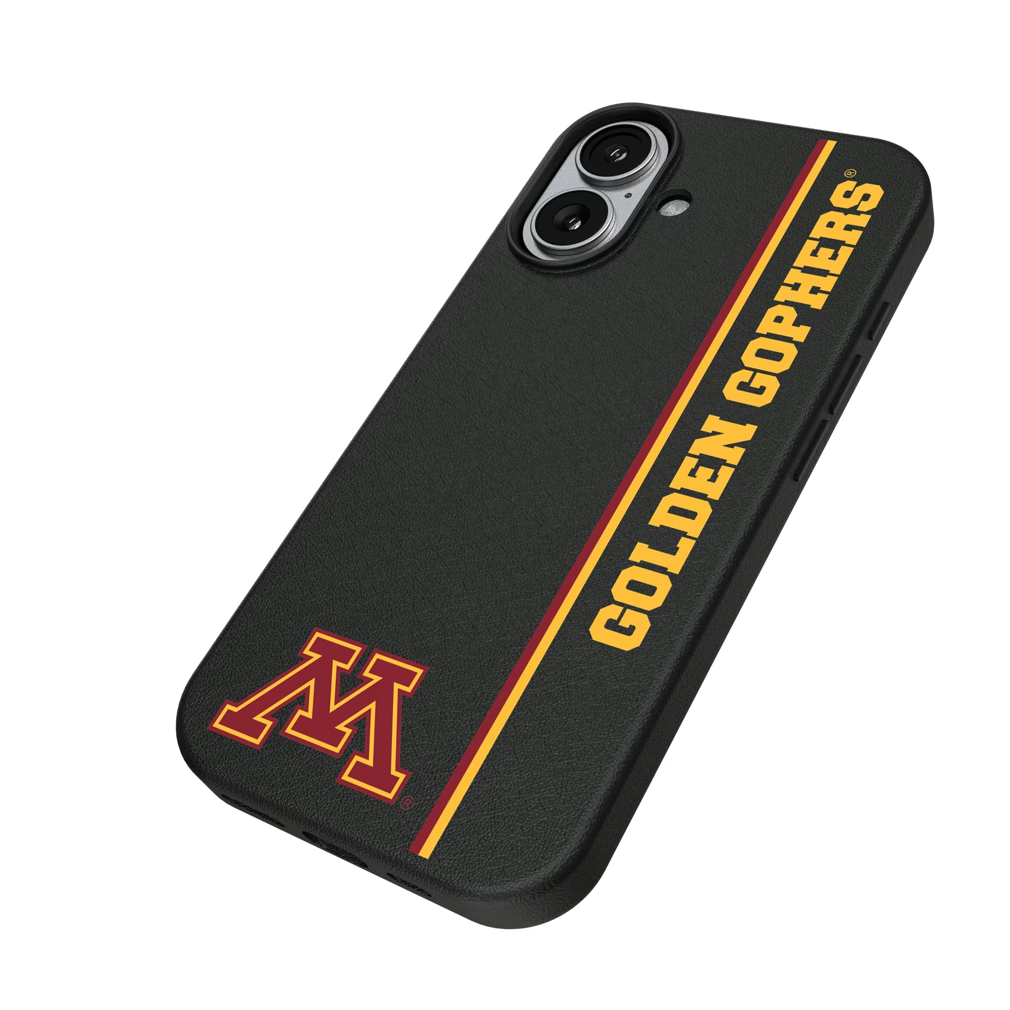 University of Minnesota Golden Gophers Sidebar iPhone MagSafe Compatible Phone Case for Apple iPhone - Isometric View#Device_iPhone 17