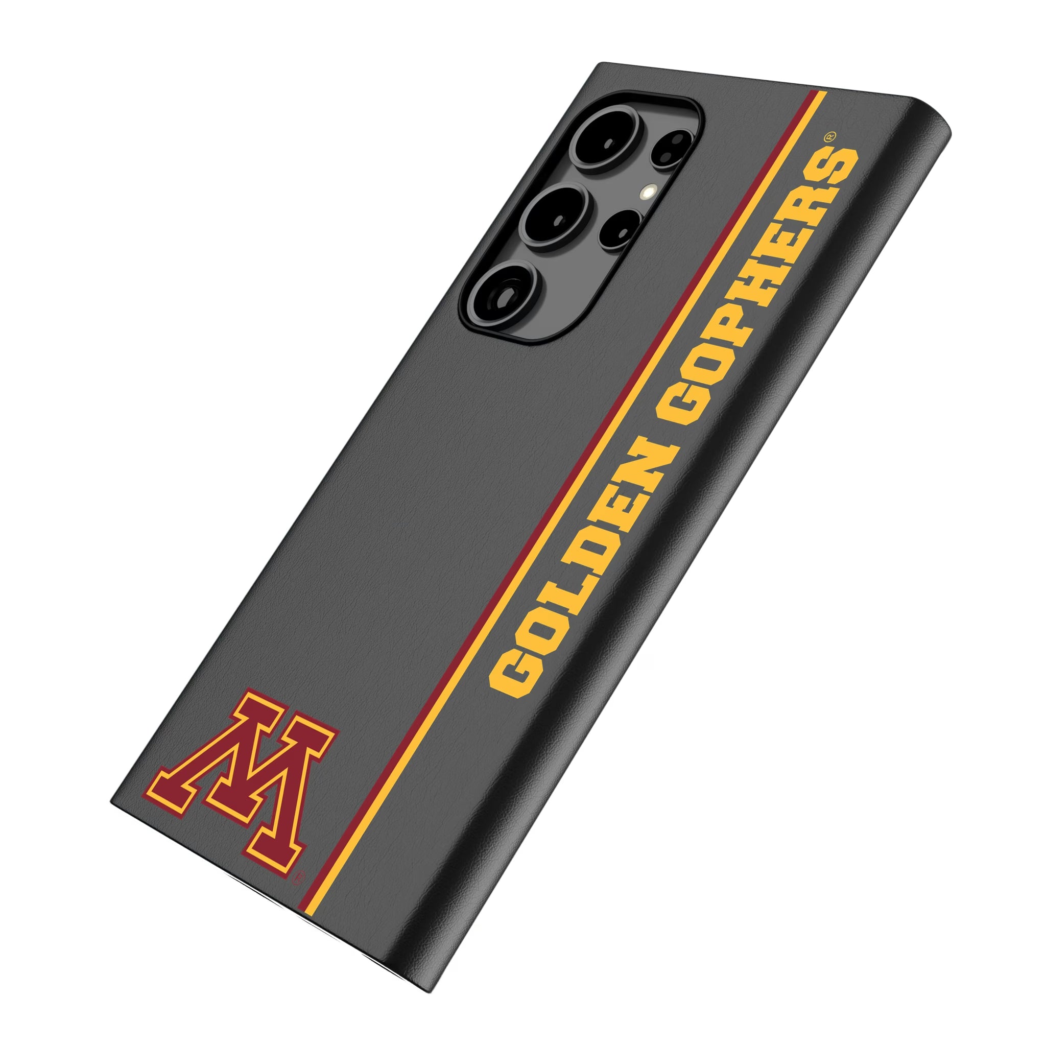 University of Minnesota Golden Gophers Sidebar Galaxy MagSafe Compatible Phone Case for Samsung Galaxy - Isometric View