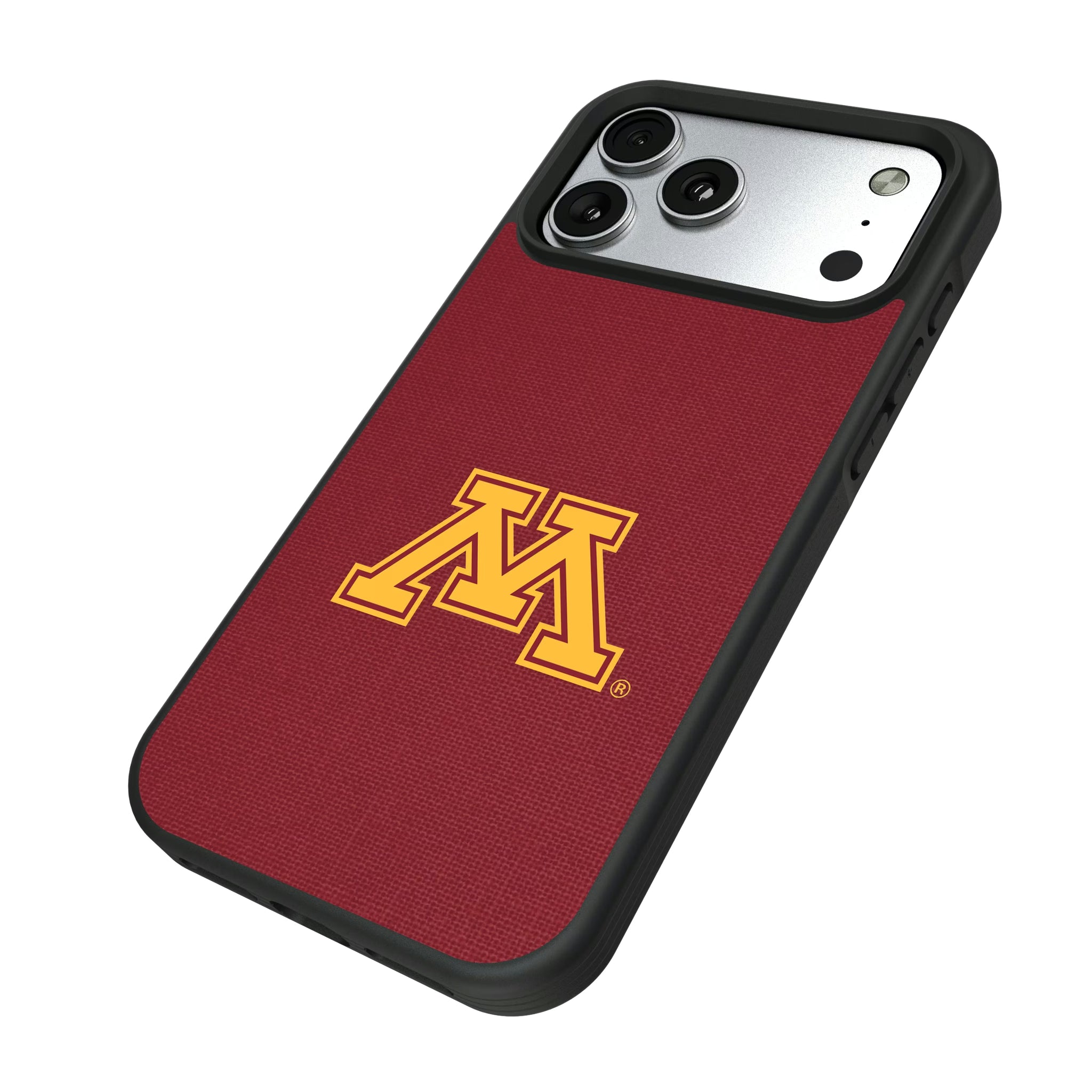 University of Minnesota Golden Gophers Solid iPhone Bump Phone Case for Apple iPhone - Isometric View#Device_iPhone 17 Pro Max