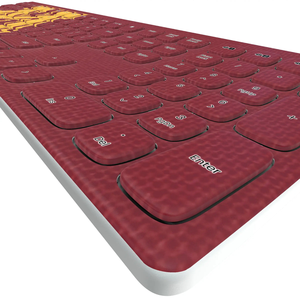 University of Minnesota Golden Gophers Solid KKB605 Curved Wireless Keyboard - Detail