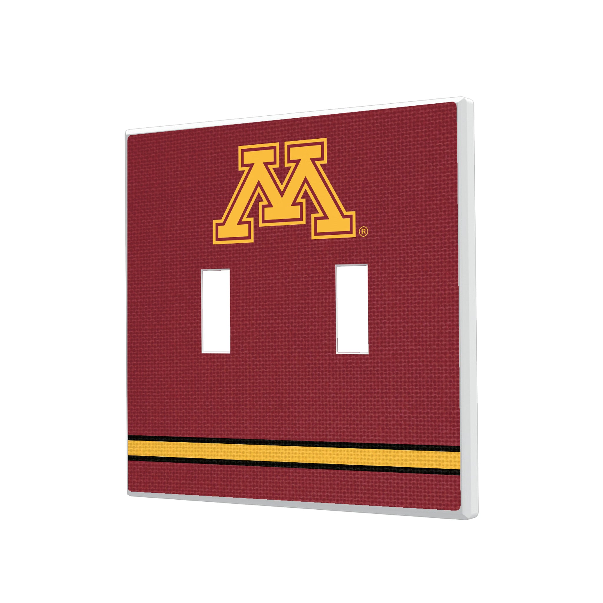 University of Minnesota Golden Gophers Stripe Hidden-Screw Light Switch Plate#Style_Double Toggle