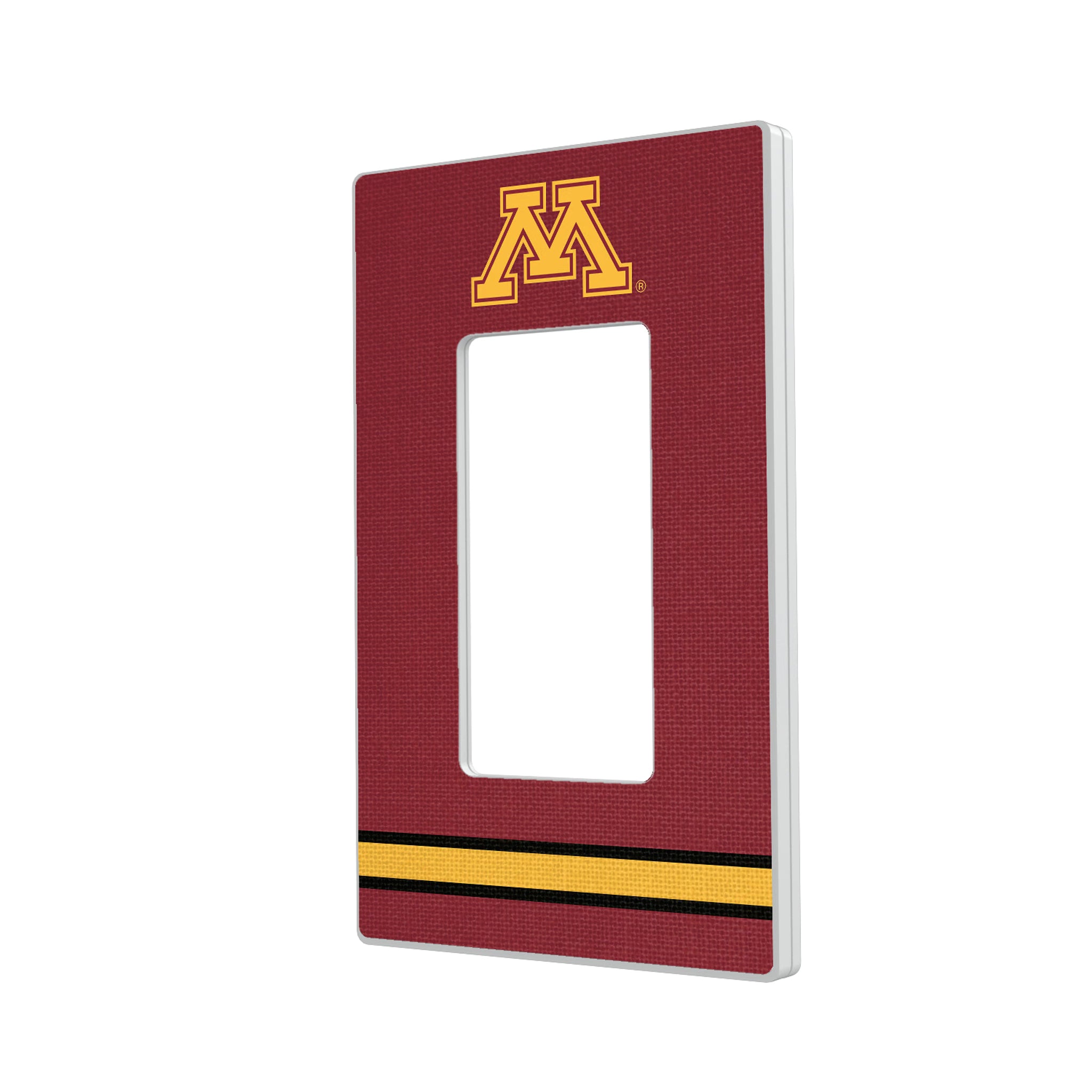 University of Minnesota Golden Gophers Stripe Hidden-Screw Light Switch Plate#Style_Single Rocker