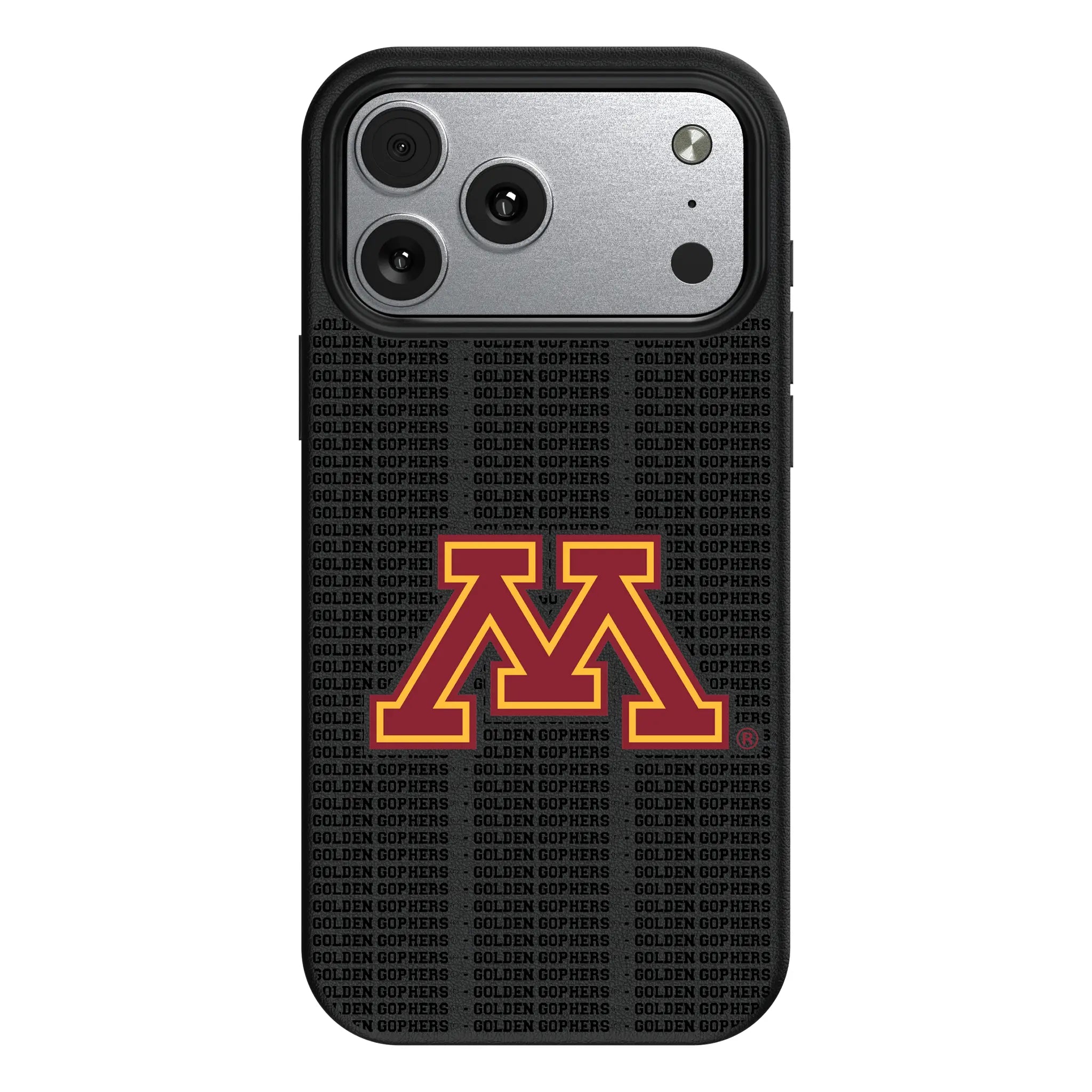 University of Minnesota Golden Gophers Text Backdrop iPhone MagSafe Compatible Phone Case for Apple iPhone#Device_iPhone 17 Pro Max