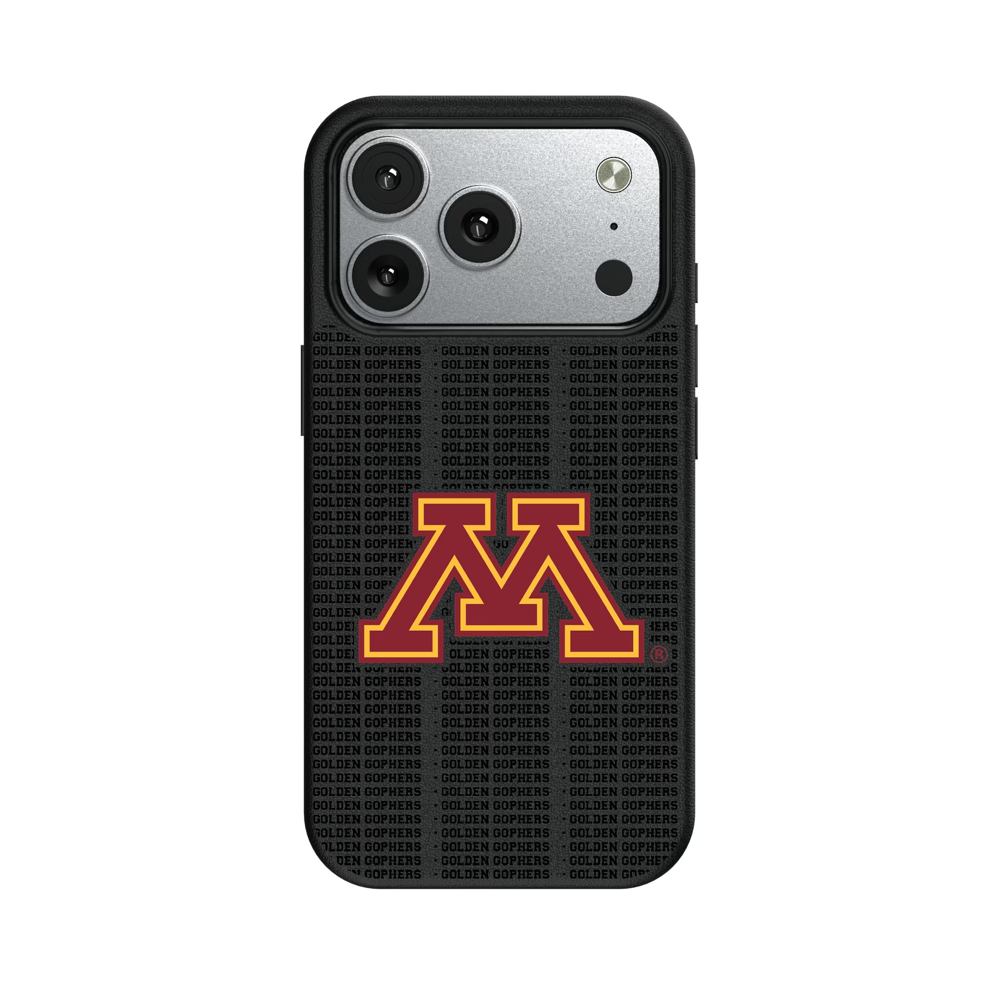 University of Minnesota Golden Gophers Text Backdrop iPhone MagSafe Compatible Phone Case for Apple iPhone#Device_iPhone 17 Pro
