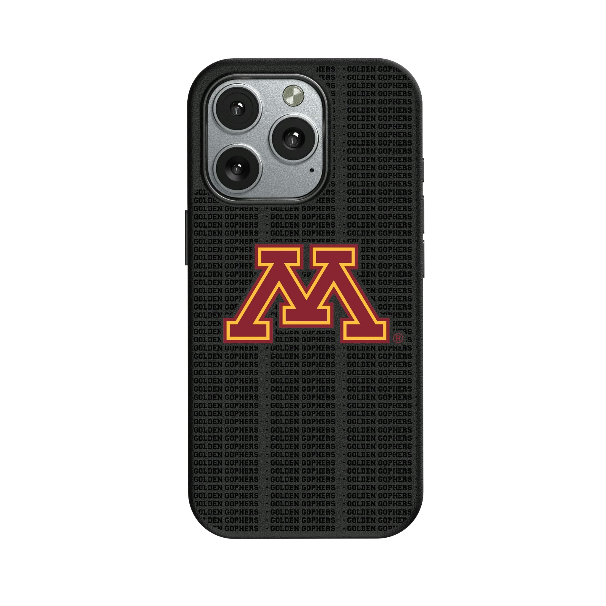 University of Minnesota Golden Gophers Text Backdrop iPhone MagSafe Compatible Phone Case for Apple iPhone