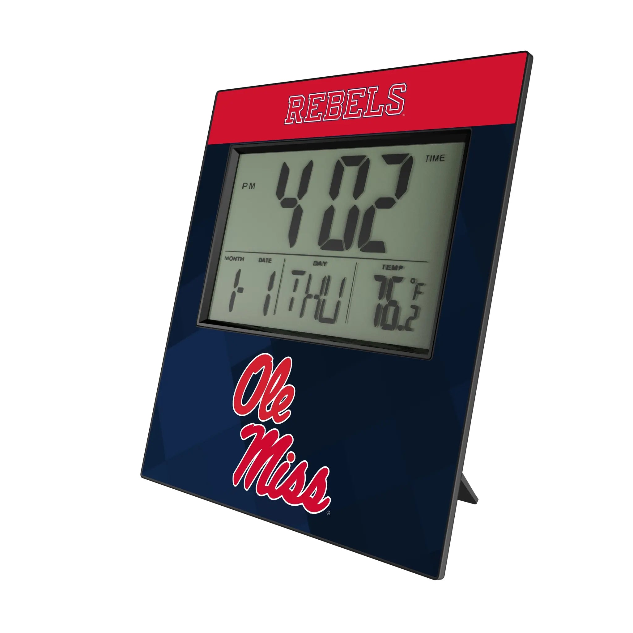 University of Mississippi Rebels Color Block Wall Clock