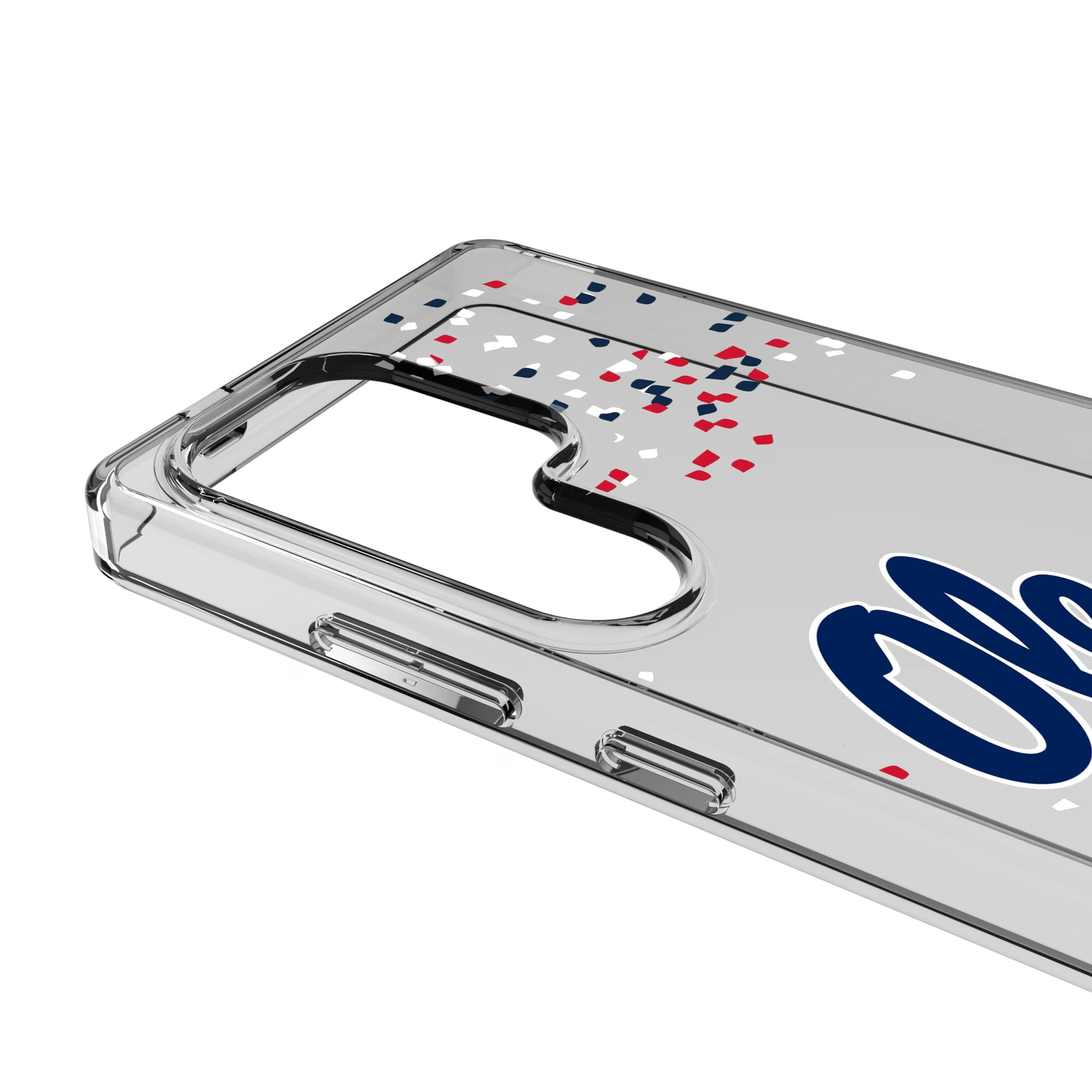 University of Mississippi Rebels Confetti Galaxy Clear Phone Case for Samsung Galaxy - Detail