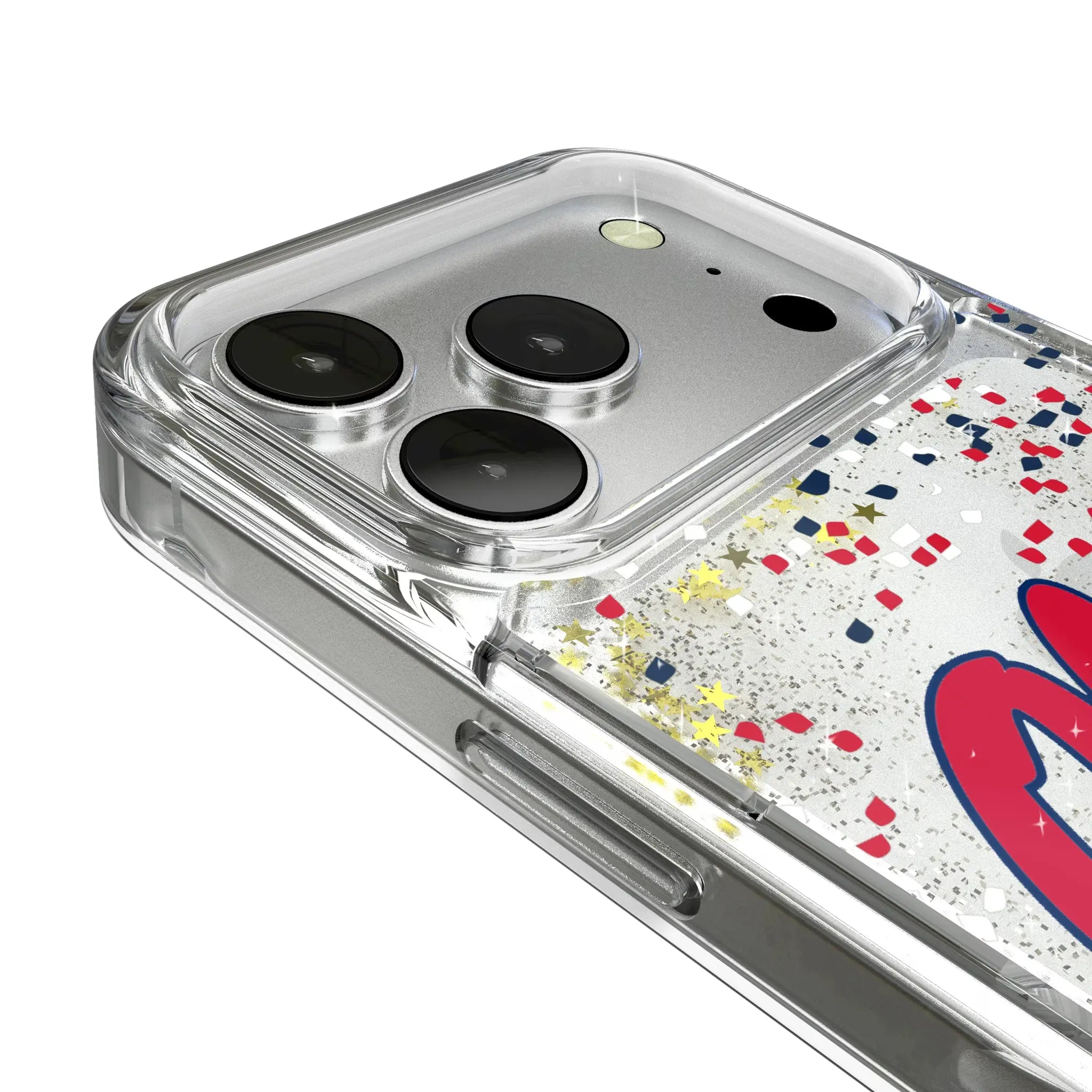 University of Mississippi Rebels Confetti iPhone Glitter Phone Case for Apple iPhone - Detail
