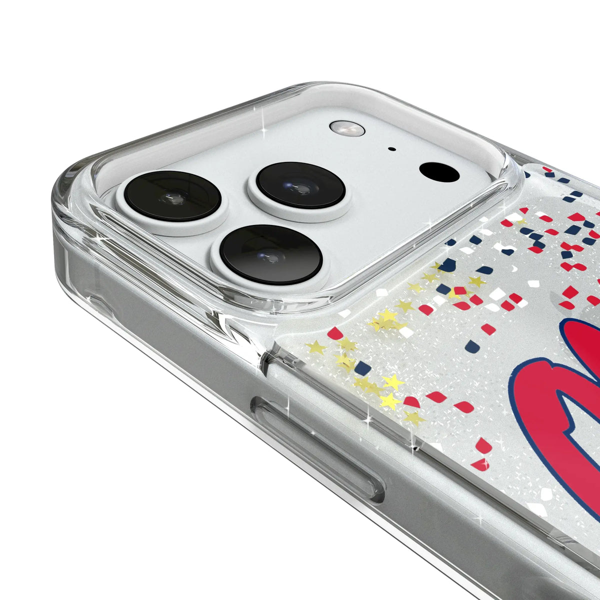 University of Mississippi Rebels Confetti iPhone Glitter Phone Case for Apple iPhone - Detail#Device_iPhone 18 Pro