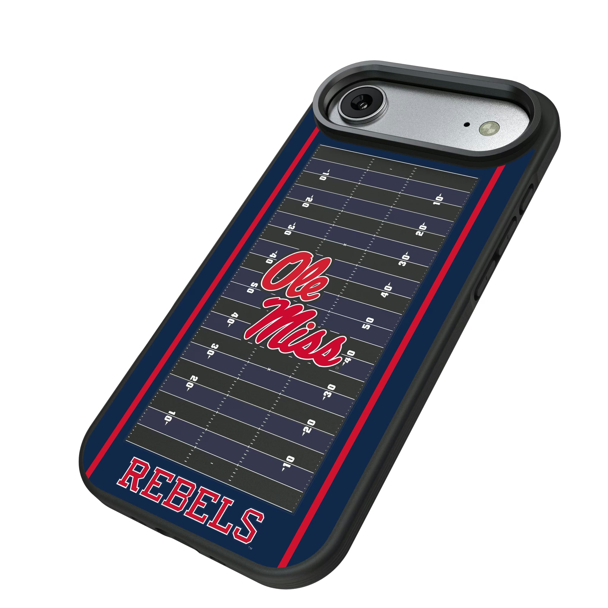 University of Mississippi Rebels Field iPhone Bump Phone Case for Apple iPhone - Isometric View#Device_iPhone Air